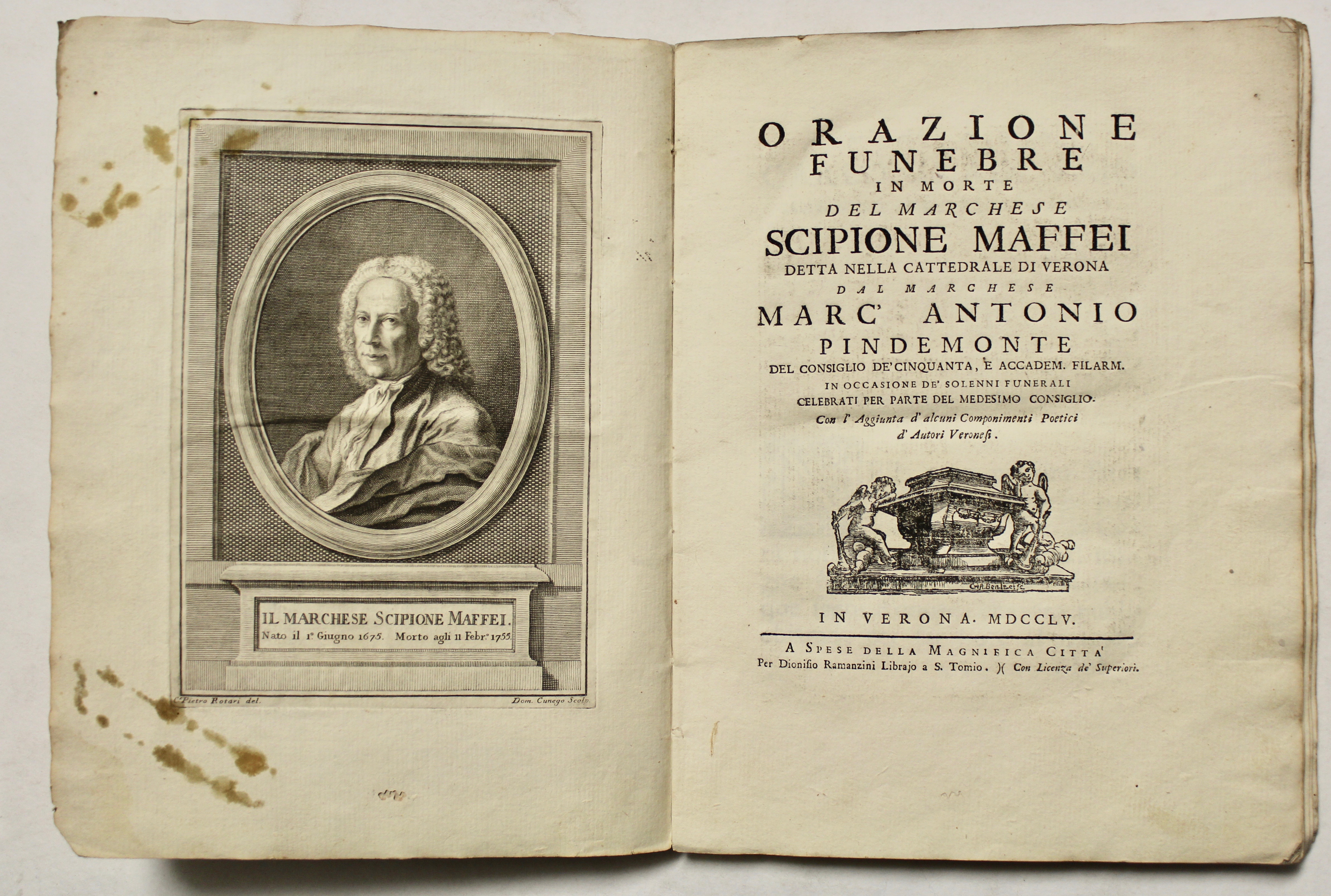Orazione funebre in morte del Marchese Scipione Maffei