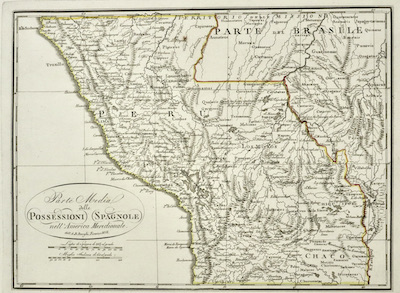 Parte media delle possessioni spagnole nell'America meridionale