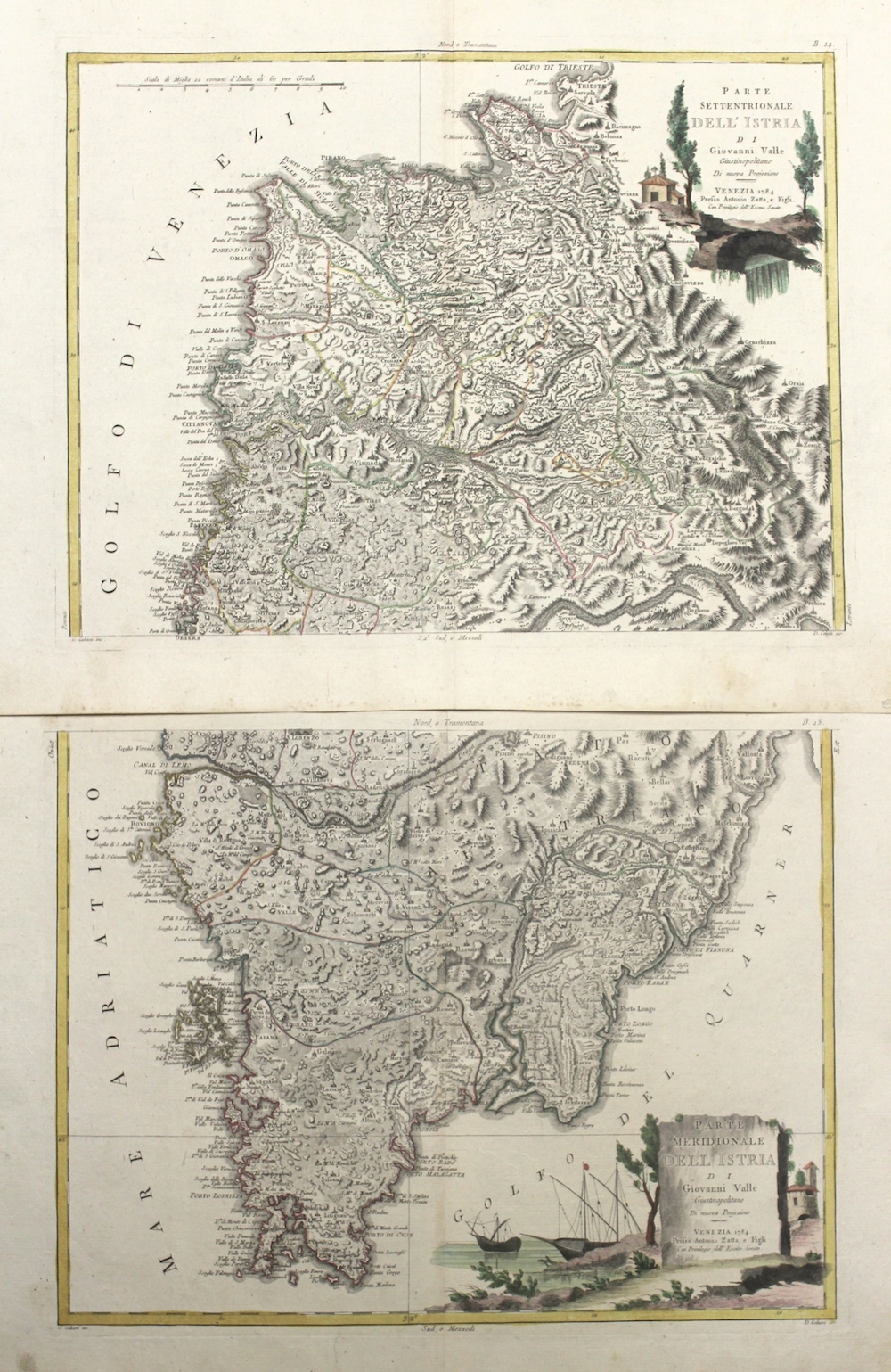 Parte settentrionale dell'Istria (insieme a) Parte meridionale dell'Istria.