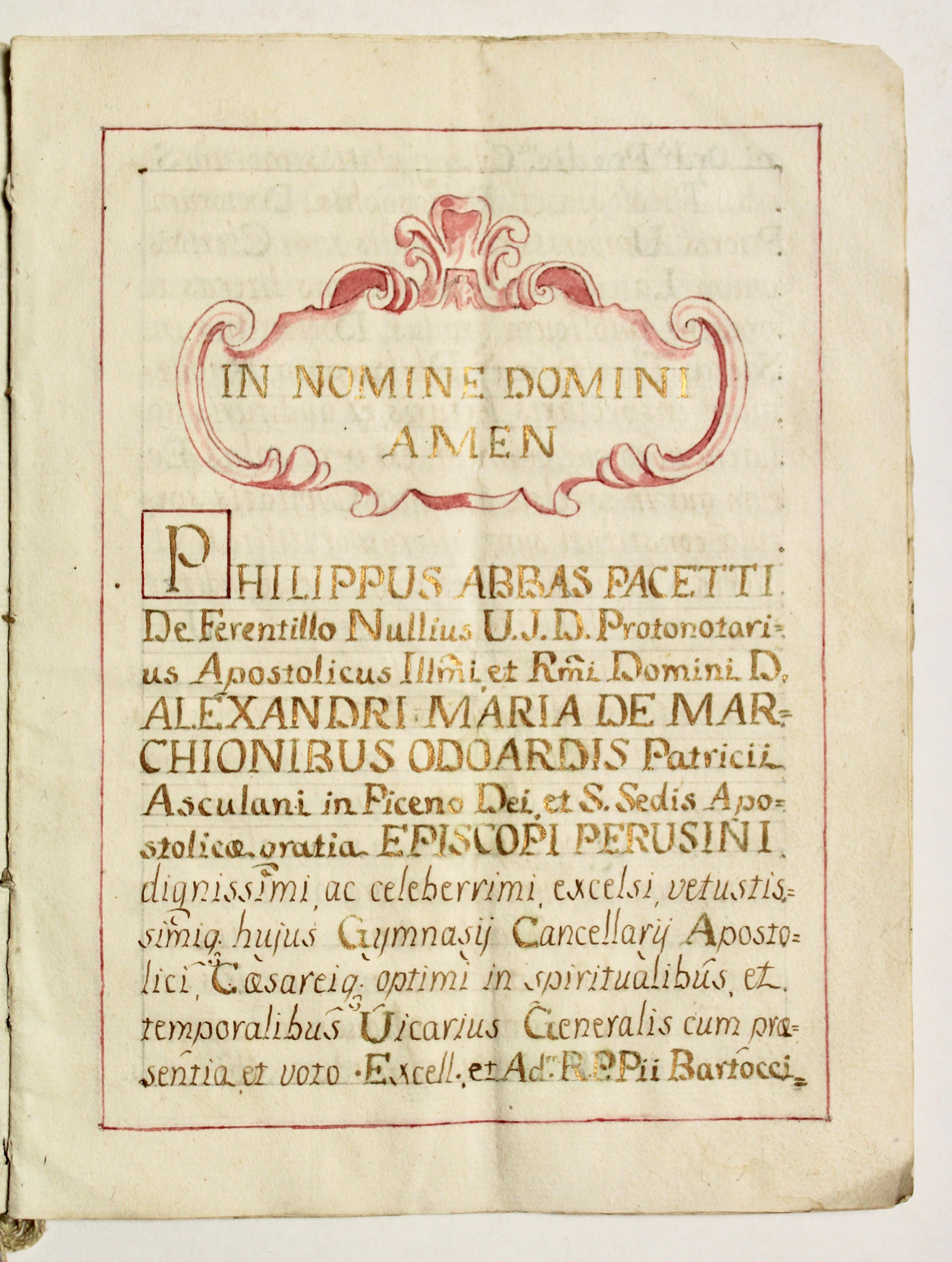 Patente di magistero di Adamo Mosconi