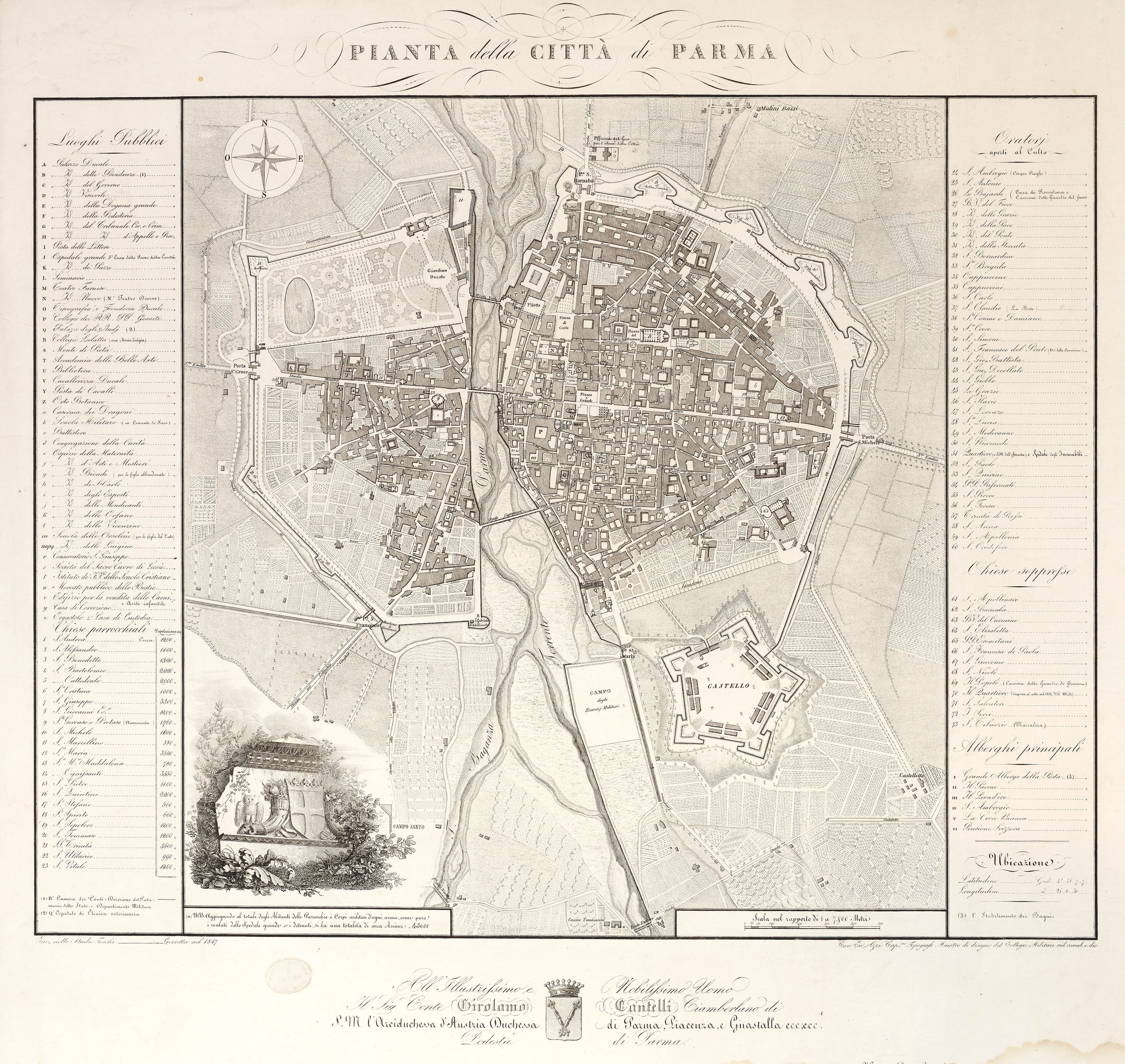 Pianta della città di Parma