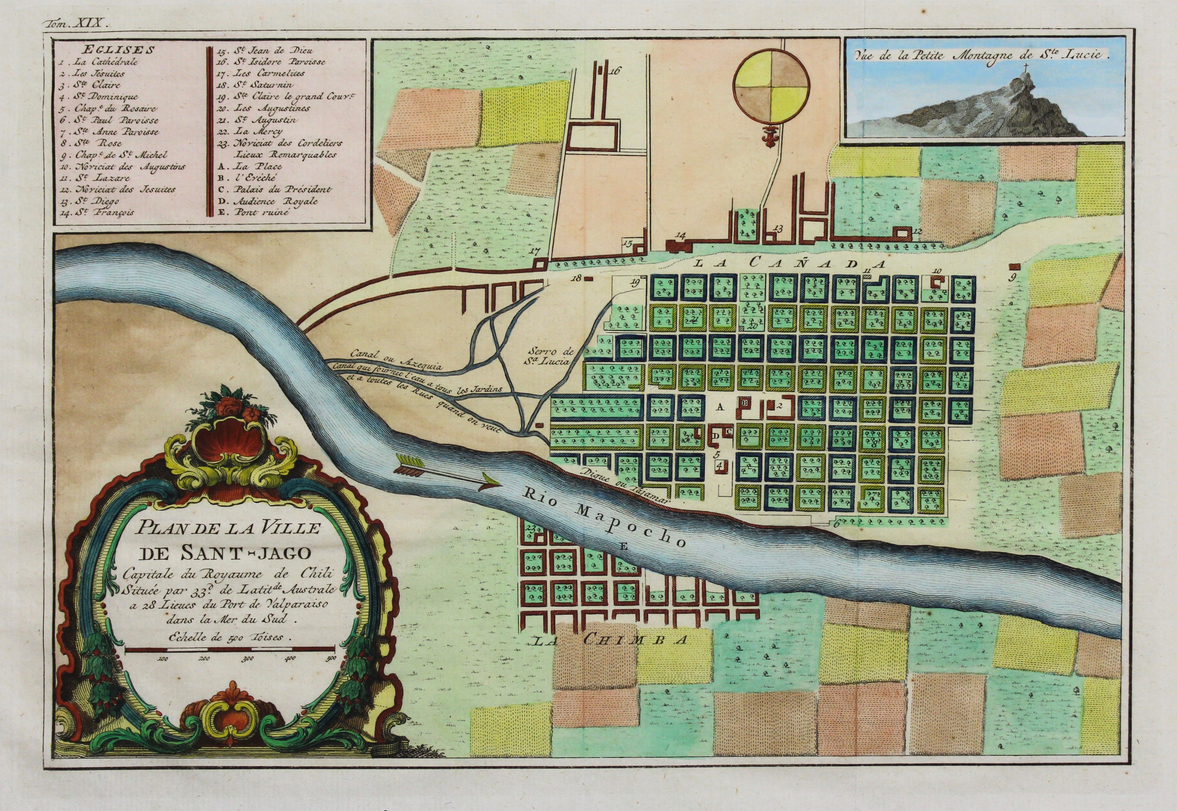 Plan de la ville de Sant-Jago capitale du royaume du …