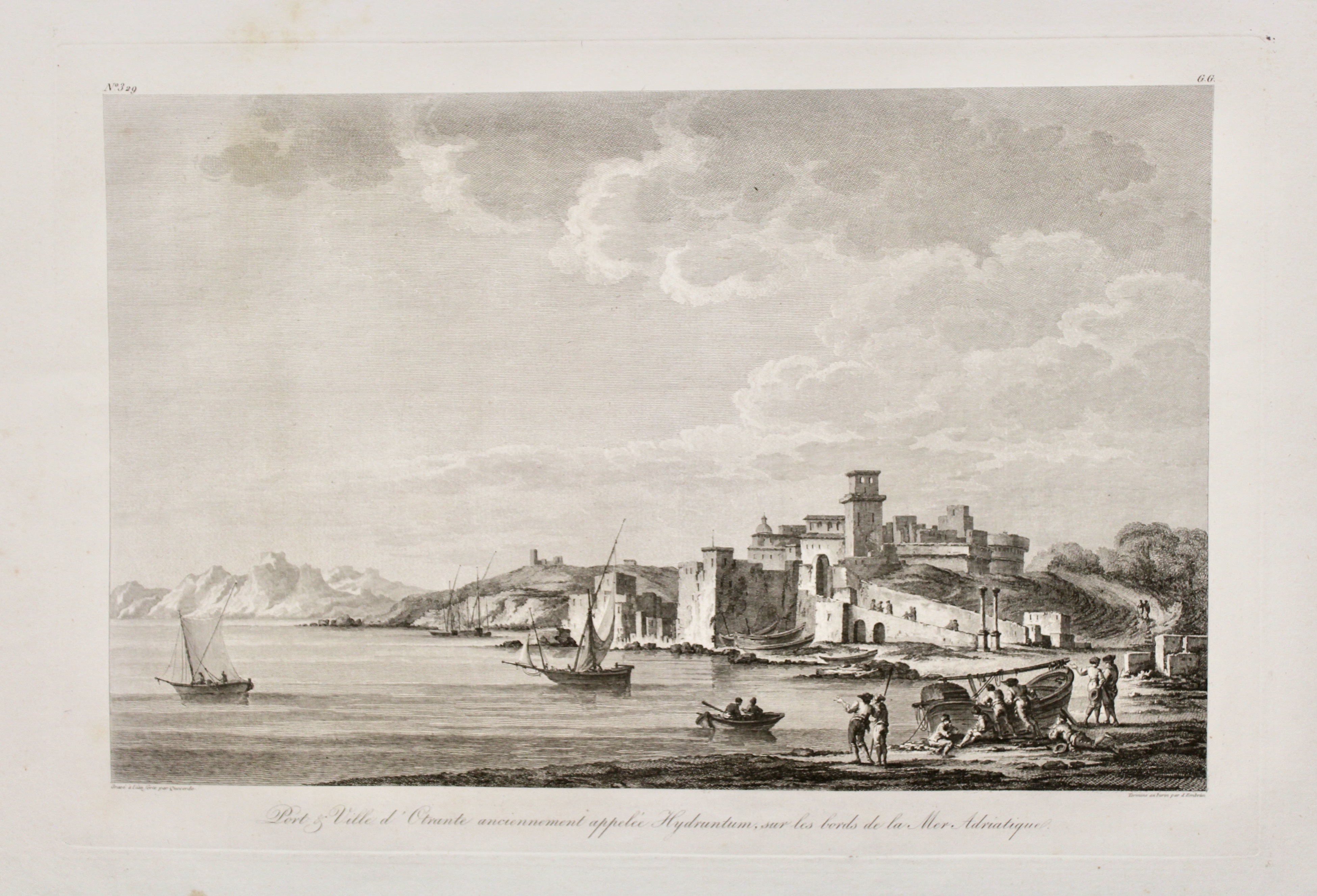 Port & Ville d'Otrante anciennement appeleè Hydruntum, sur les bords …