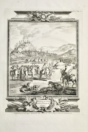 Prince Eugene e raisesy siege of Coni.