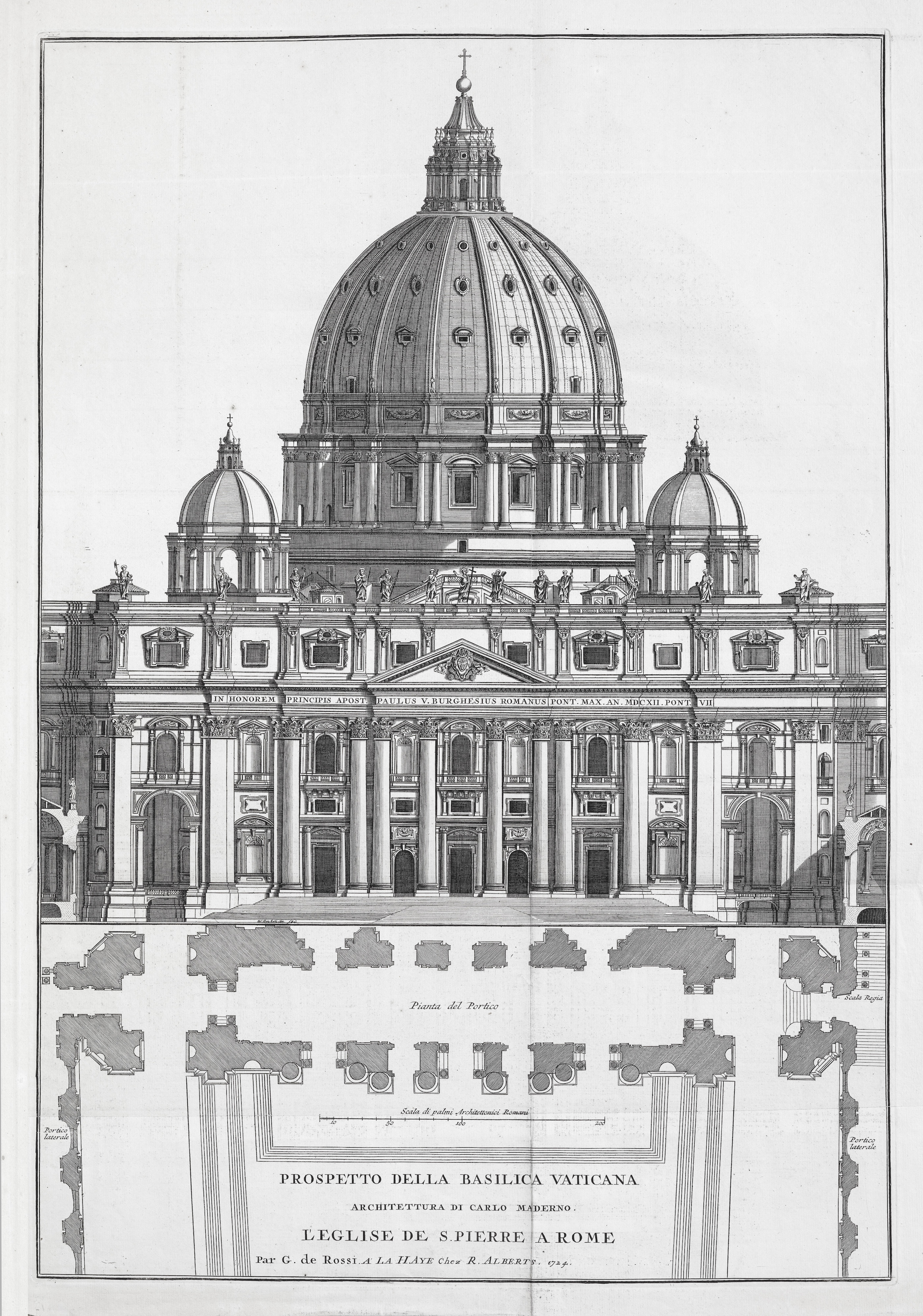 Prospetto della Basilica Vaticana. Architettura di Carlo Maderno par G. …