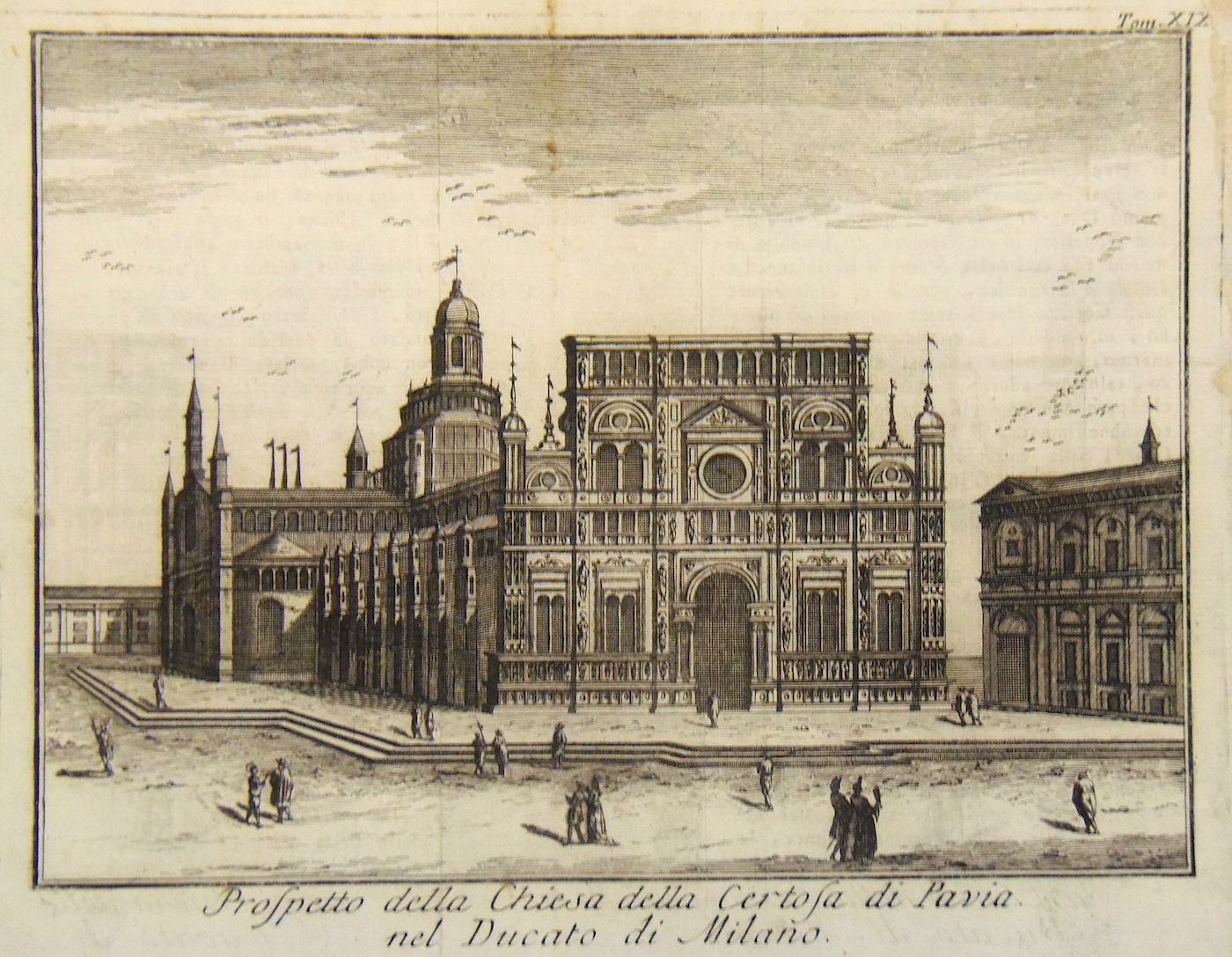 Prospetto della chiesa della Certosa di Pavia nel Ducato di …