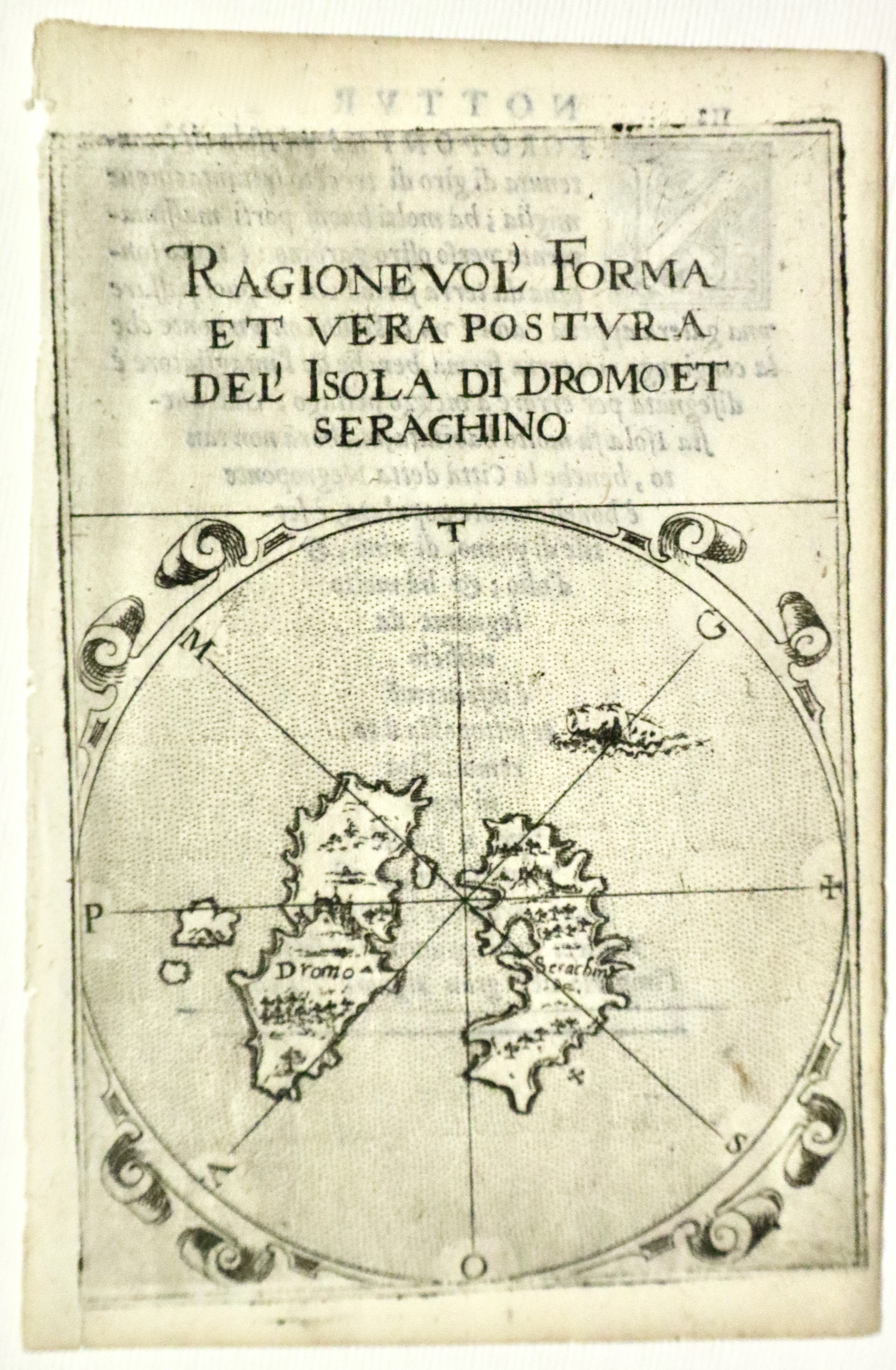 Ragionevol' forma et vera postura del'isola di Dromo e Serachino.