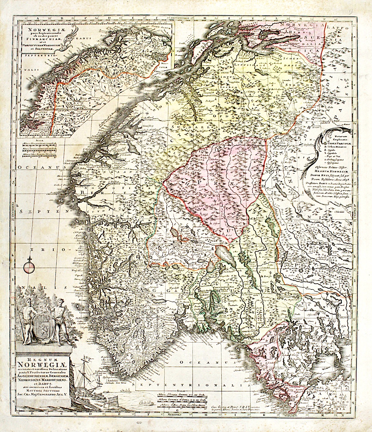 Regnum Norwegia accurata et novissima delineatione juxta W. Prefecturas Generales …
