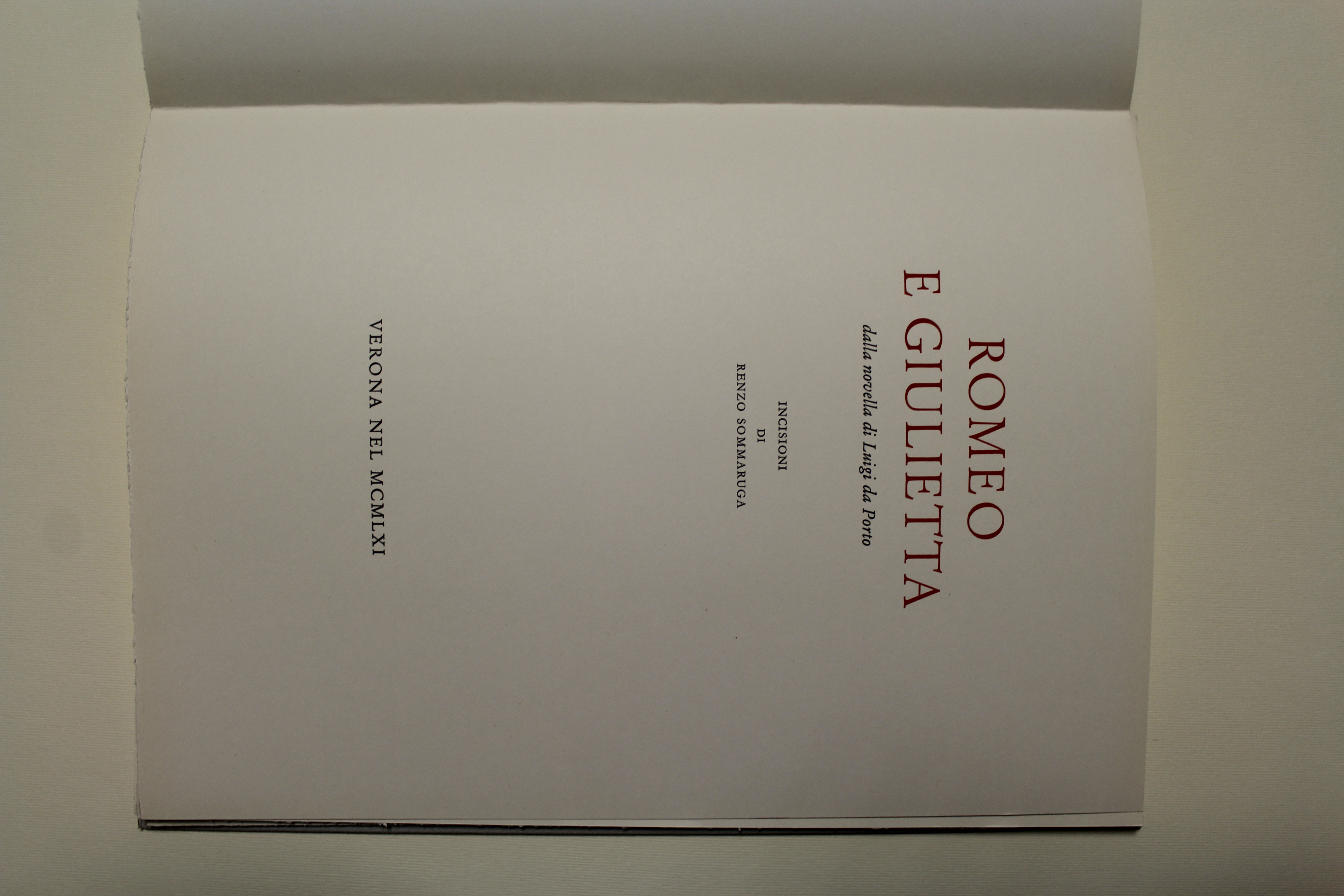 Romeo e Giulietta dalla novella di Luigi da Porto Historia …