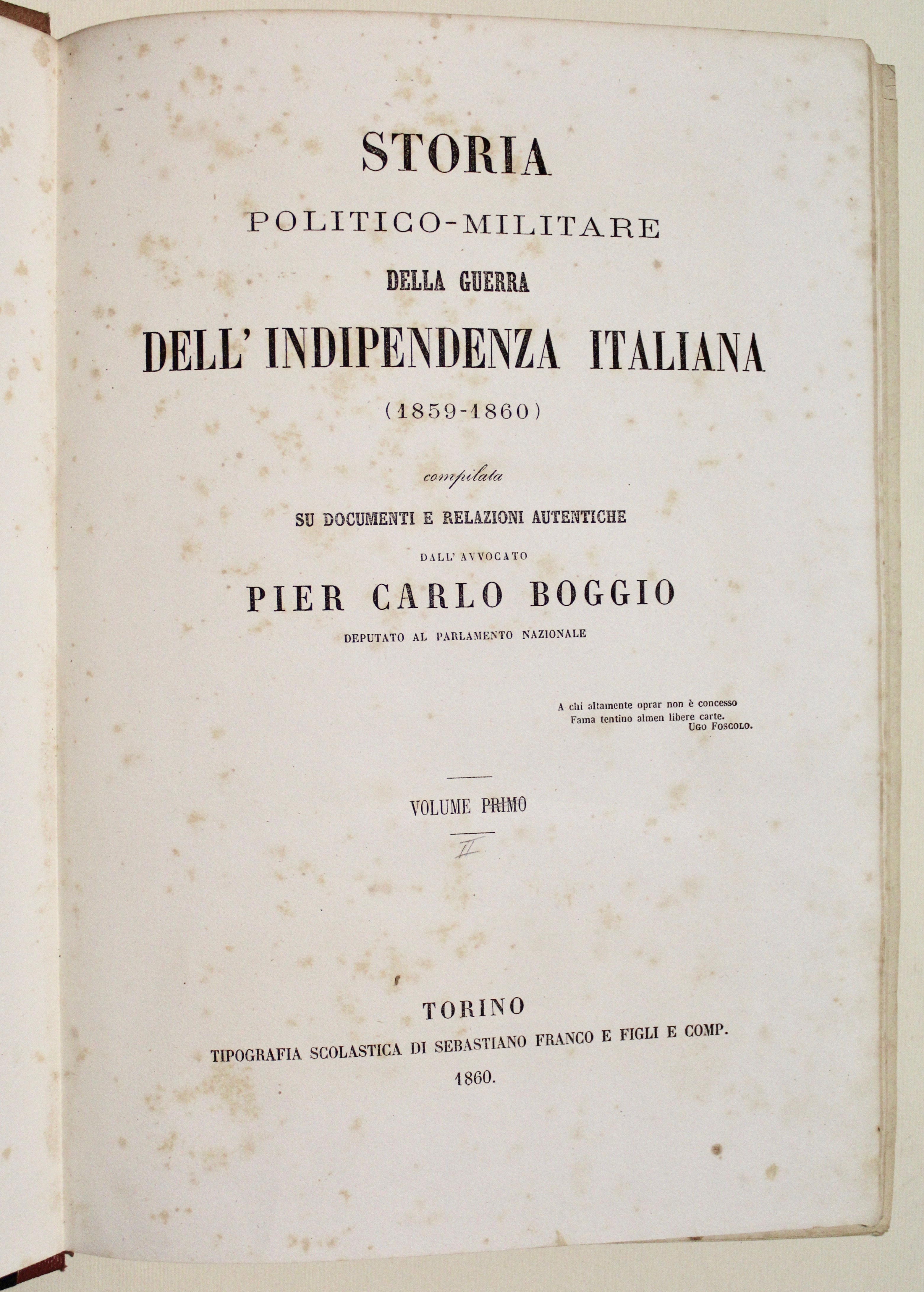 Storia politico-militare della guerra dell'Indipendenza italiana (1859-60) compilata su documenti …