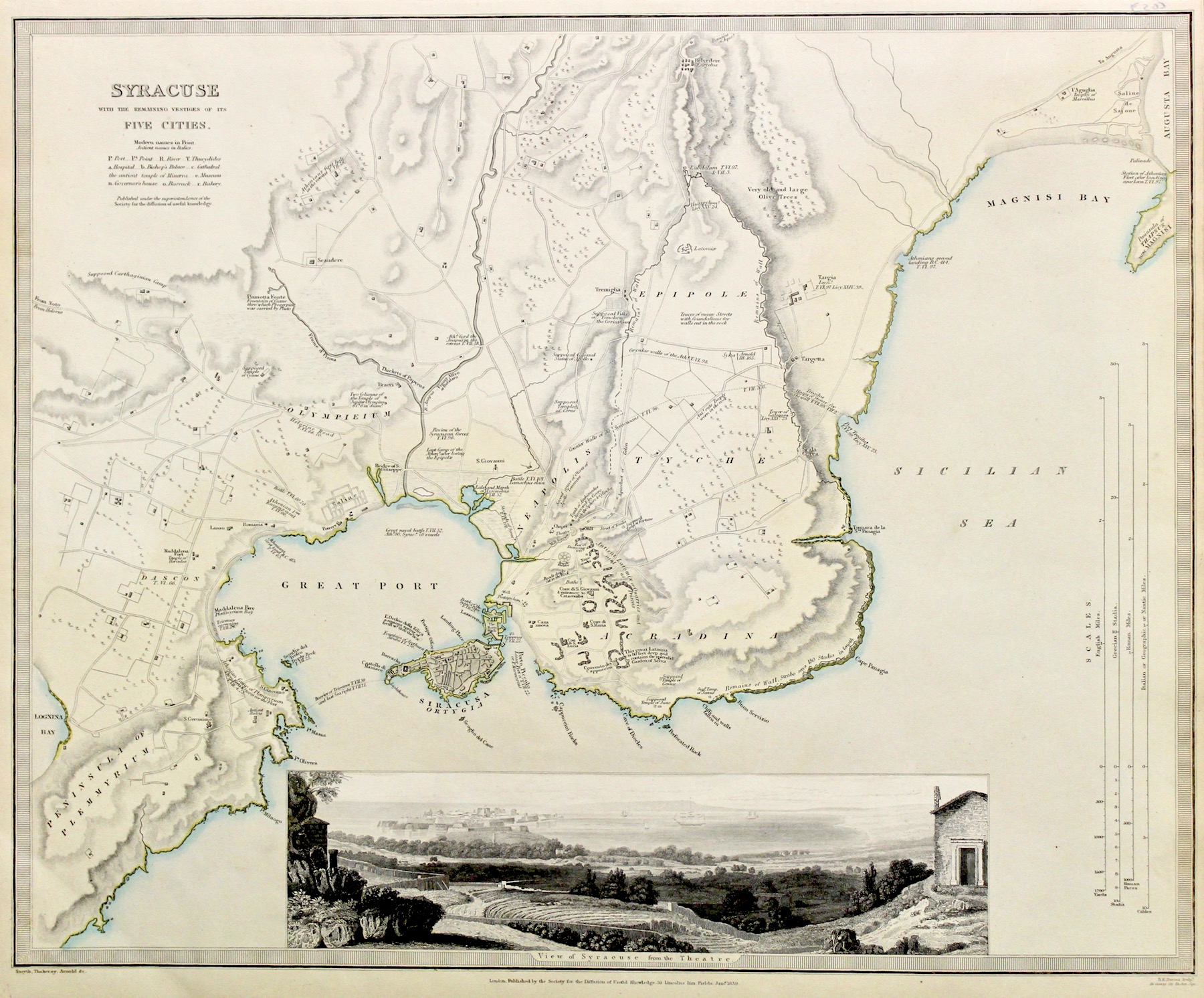 Syracuse with the remaining vestiges of its five cities