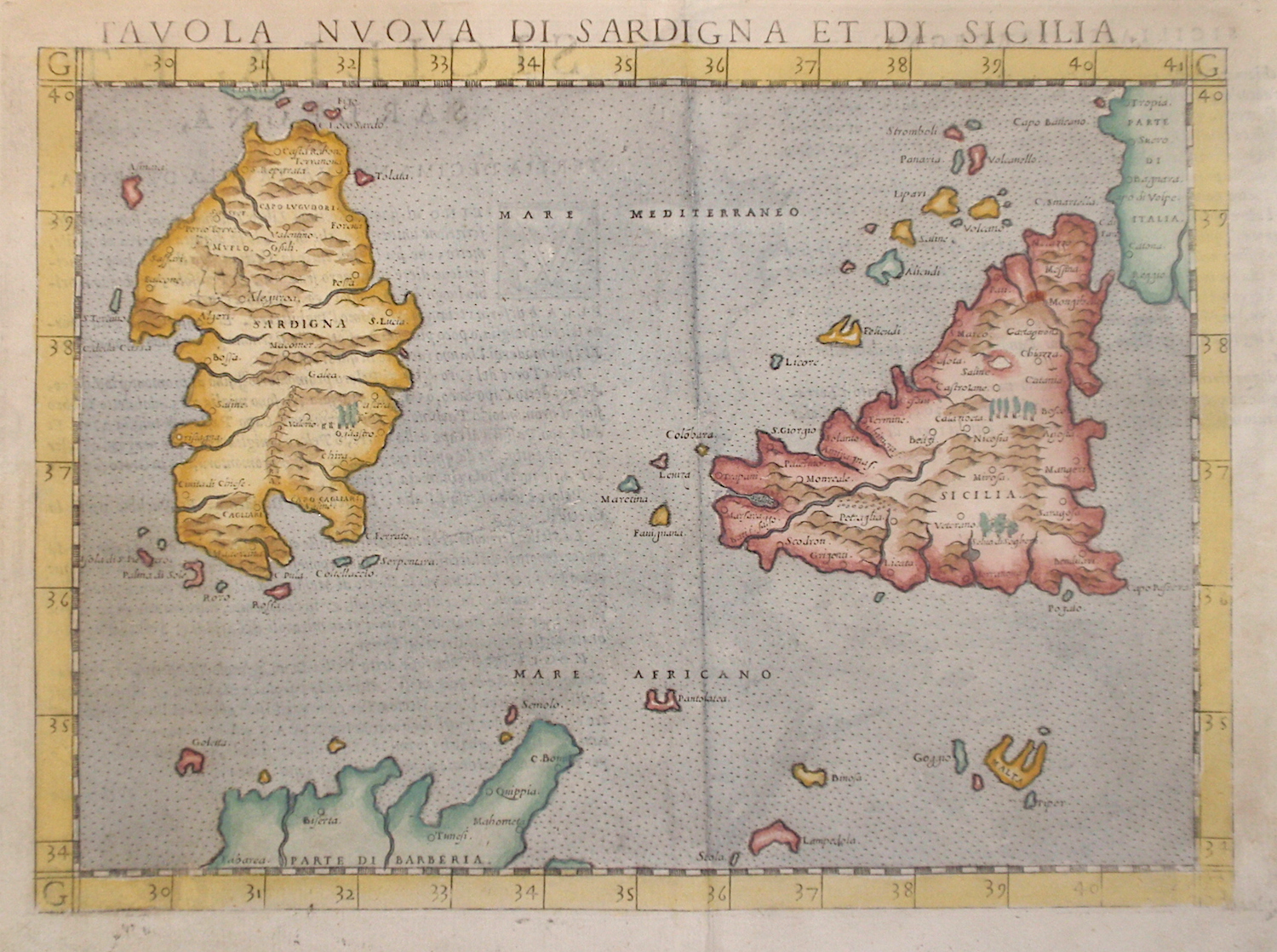 Tavola nuova di Sardigna et di Sicilia.