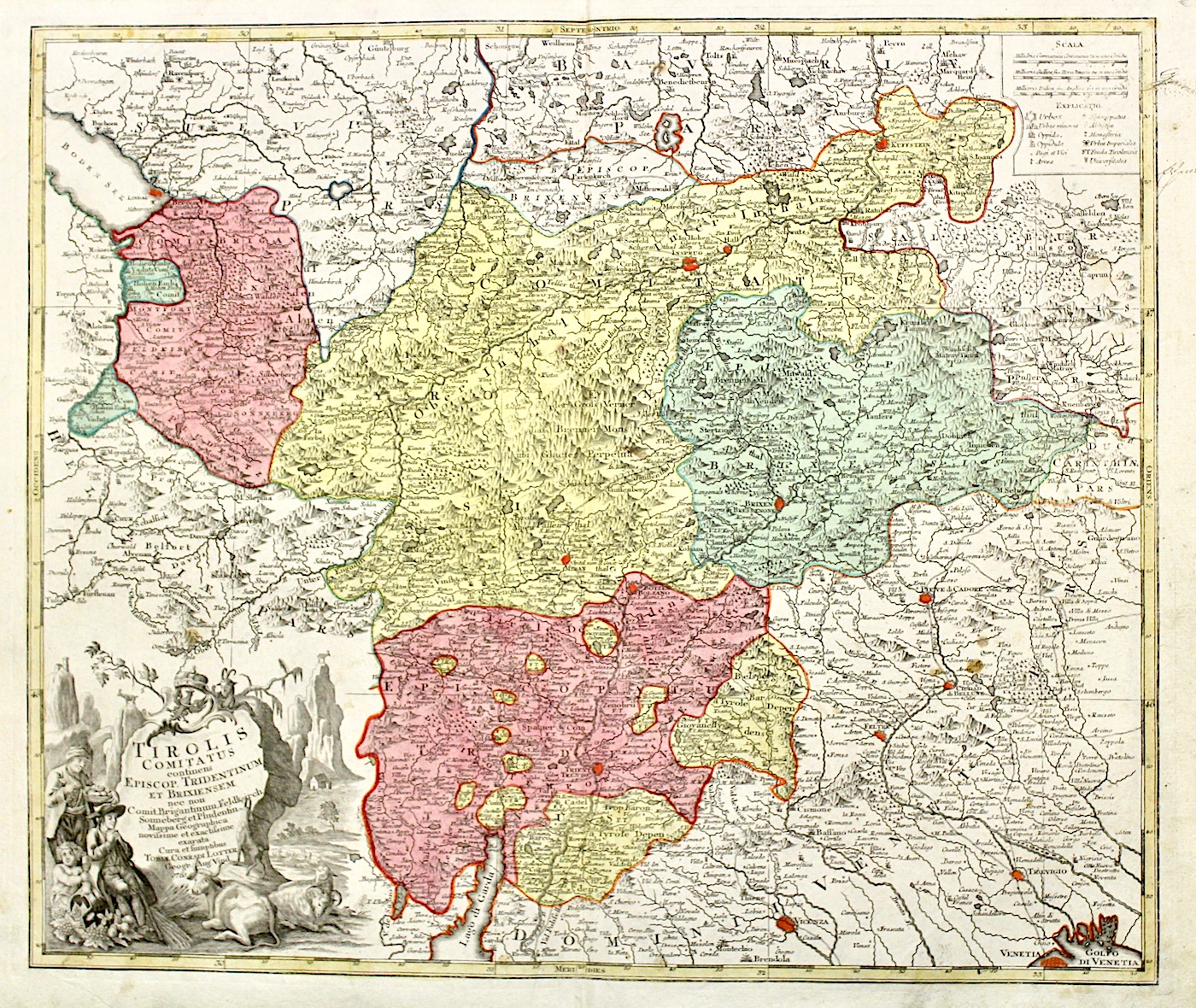 Tirolis comitatus continens Episcop Tridentinum et Brixiensem