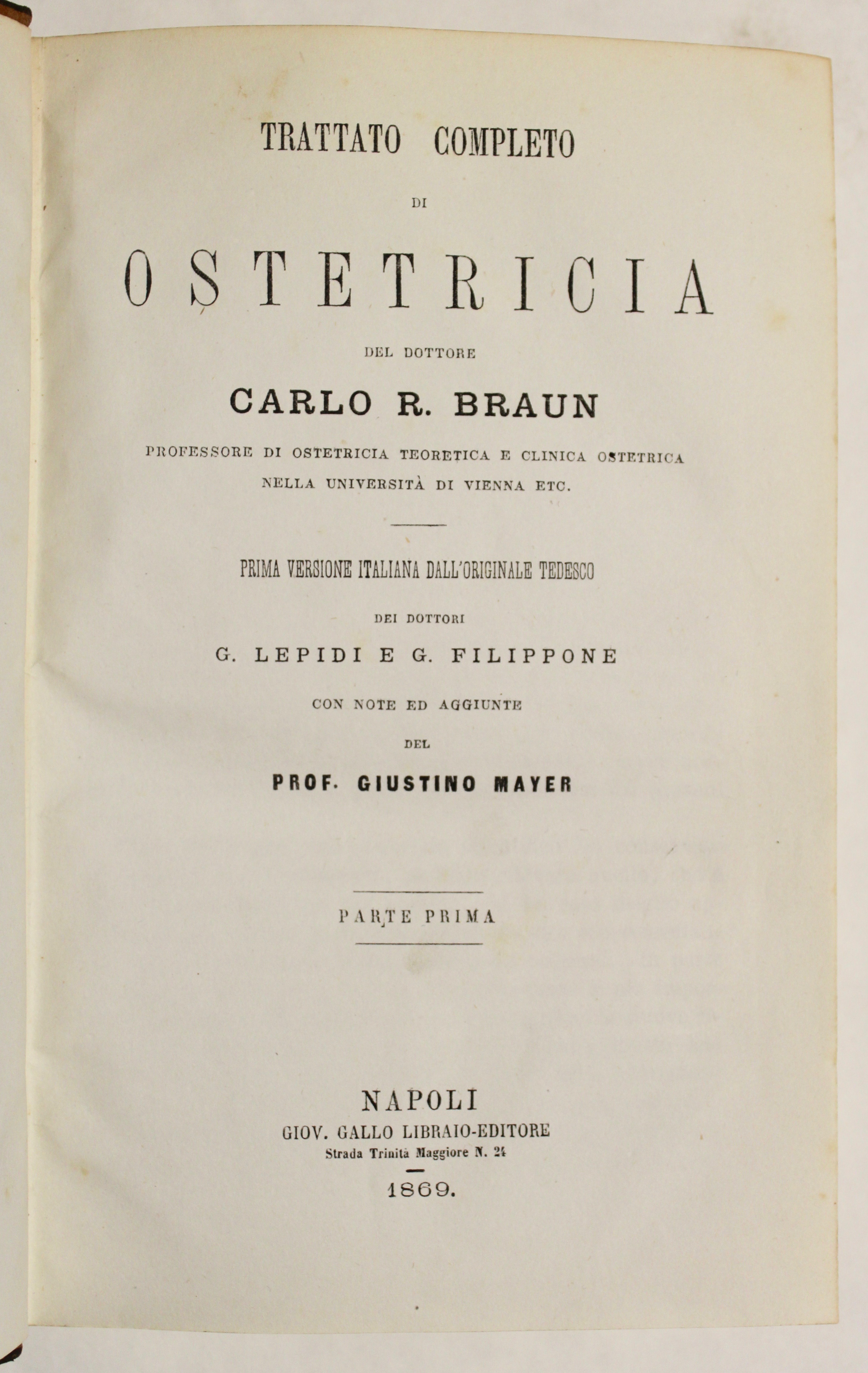 Trattato completo di Ostetricia.