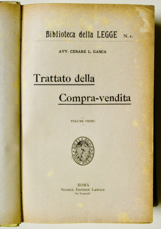Trattato della compra-vendita.