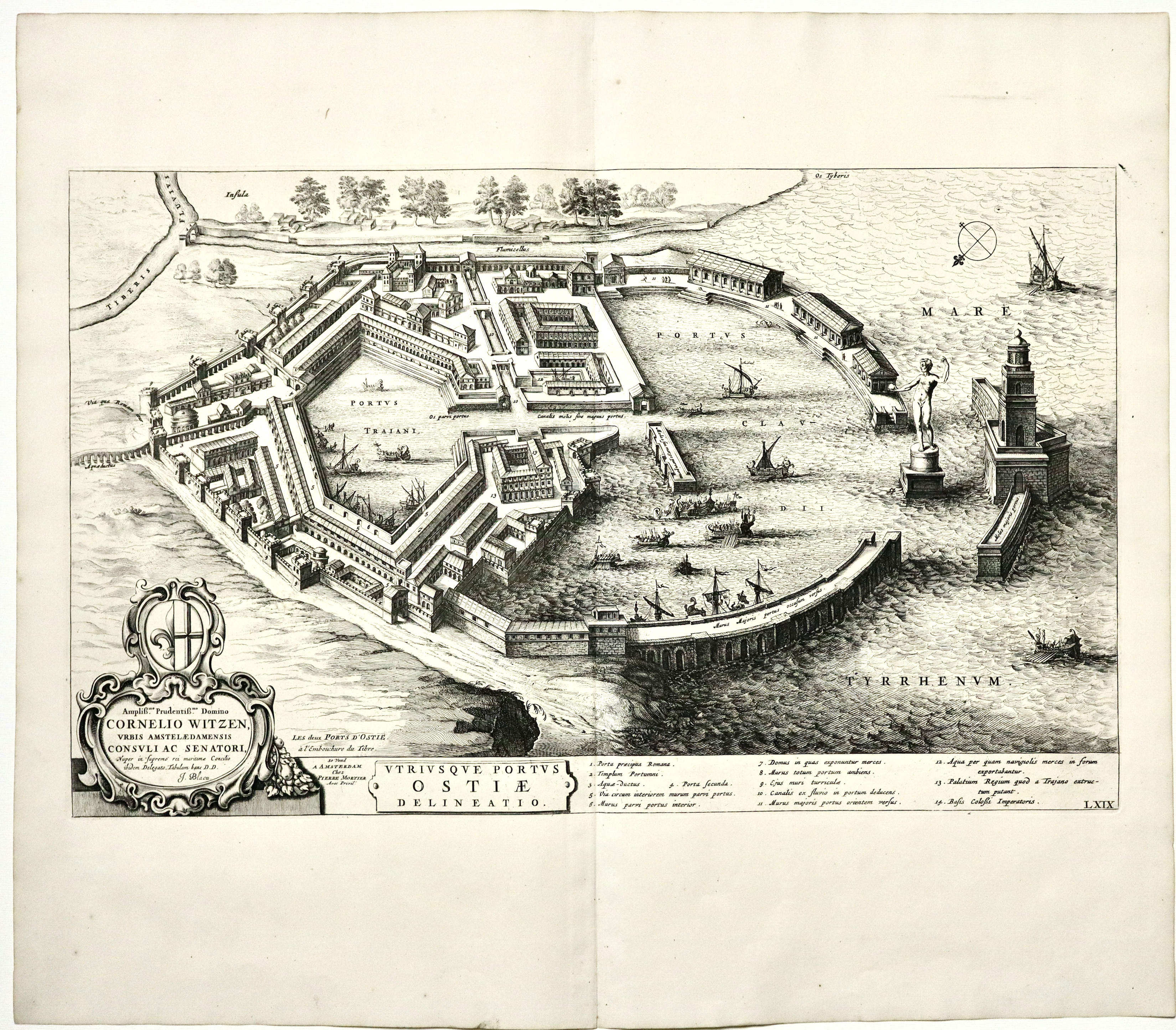 Utriusque portus Ostiae delineatio