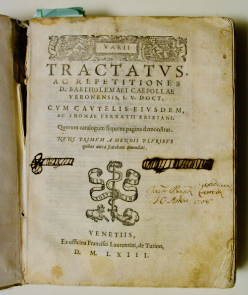 Varii tractatus ac repetitiones. cum cautelis eiusdem, ac Thomas Ferratii …
