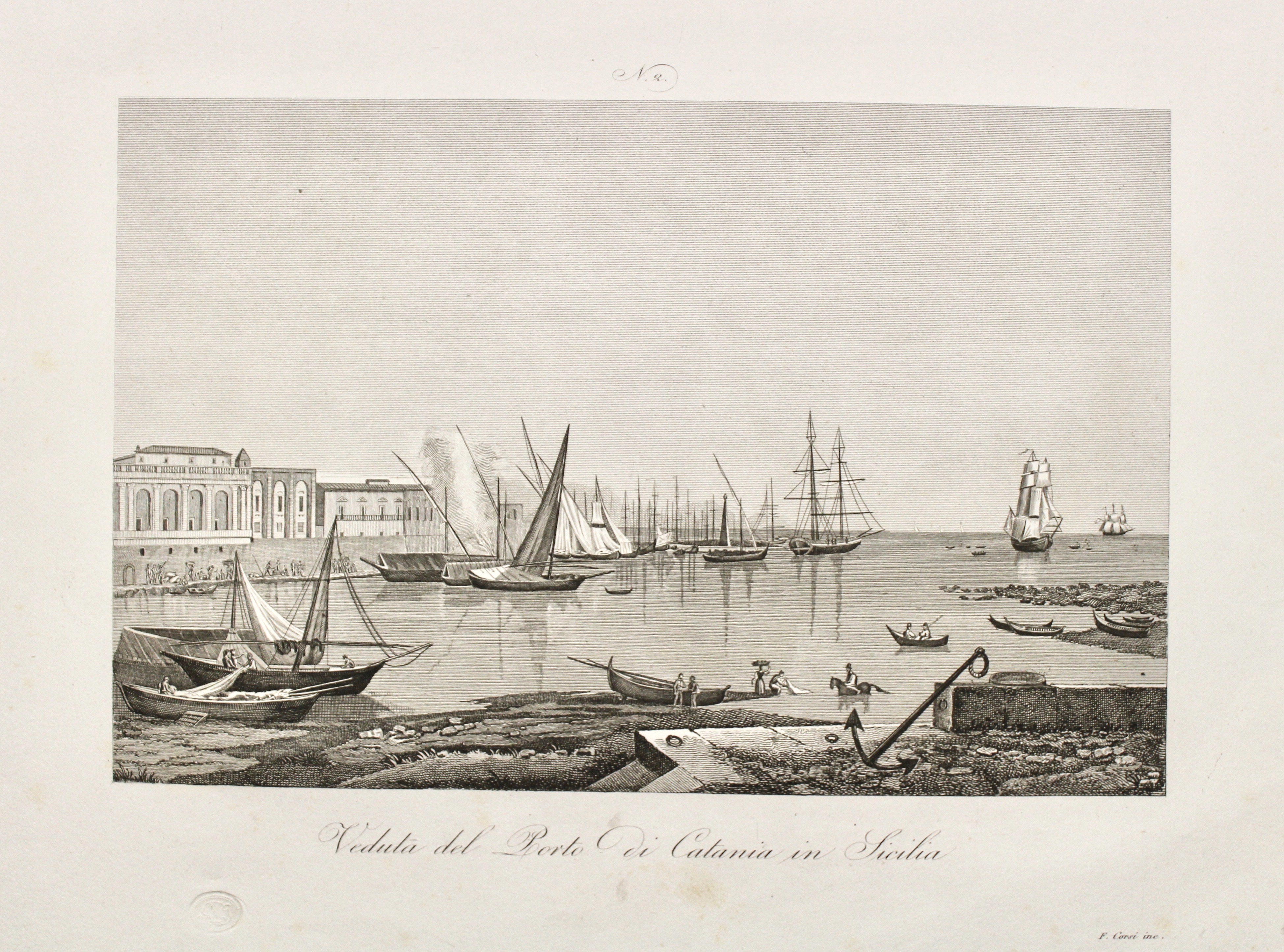 Veduta del porto di Catania in Sicilia