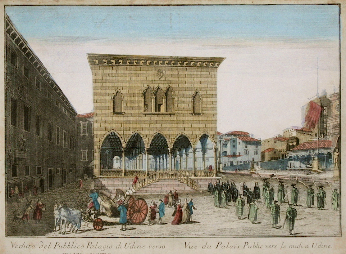 Veduta del Pubblico Palagio di Udine verso mezzogiorno