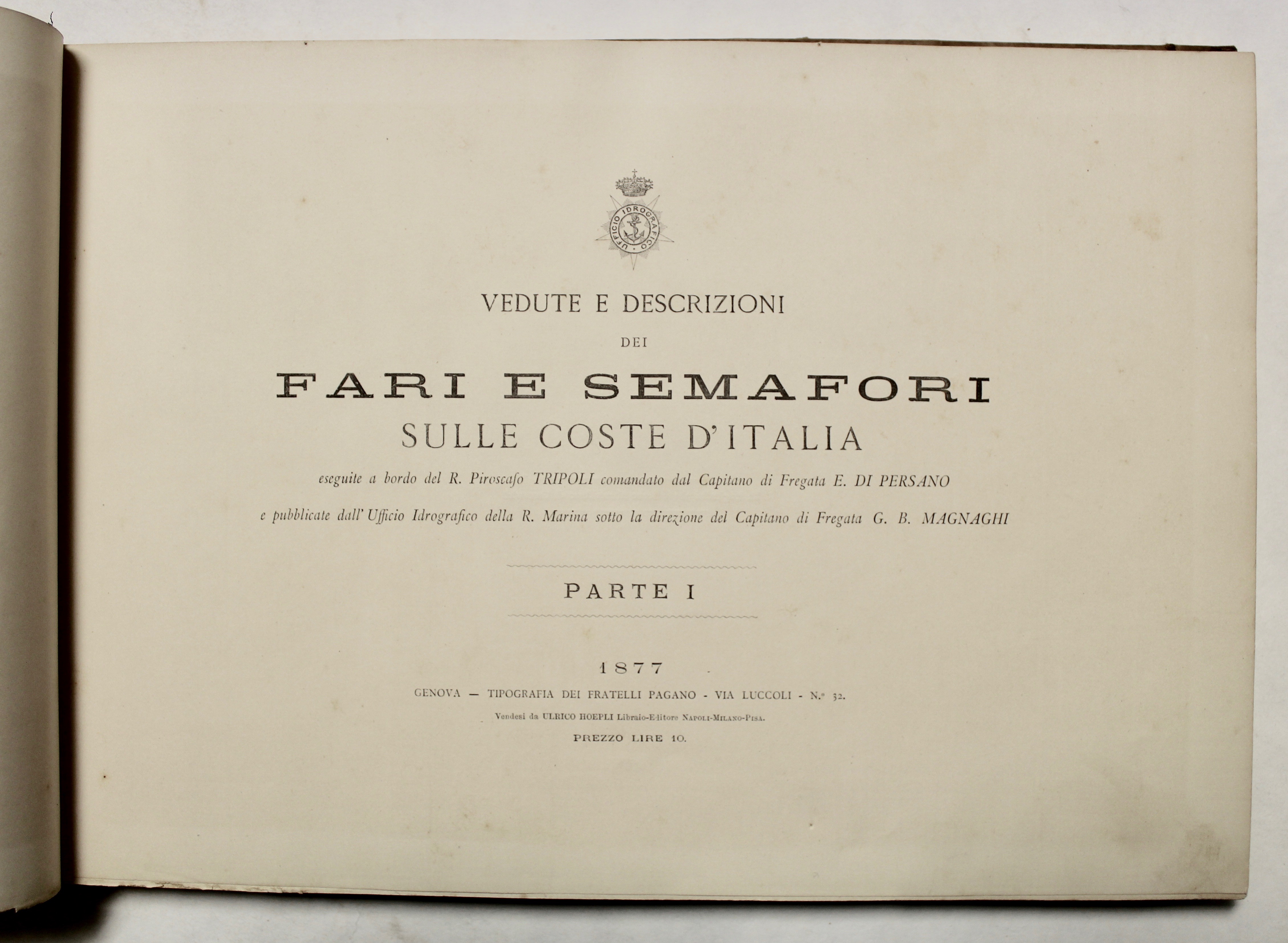 Vedute e descrizioni dei fari e semafori sulle coste d'Italia.