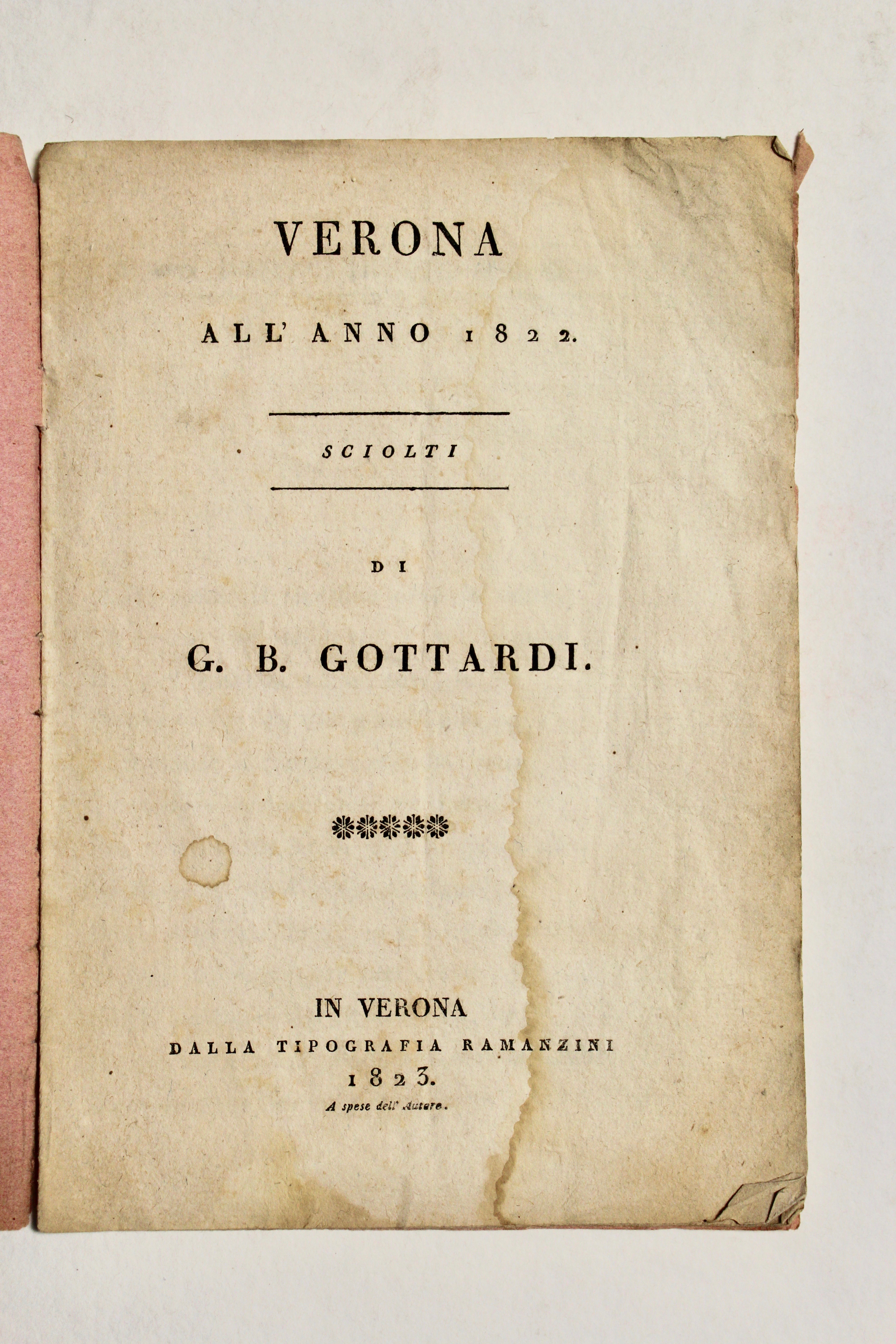 Verona all'anno 1822. Sciolti