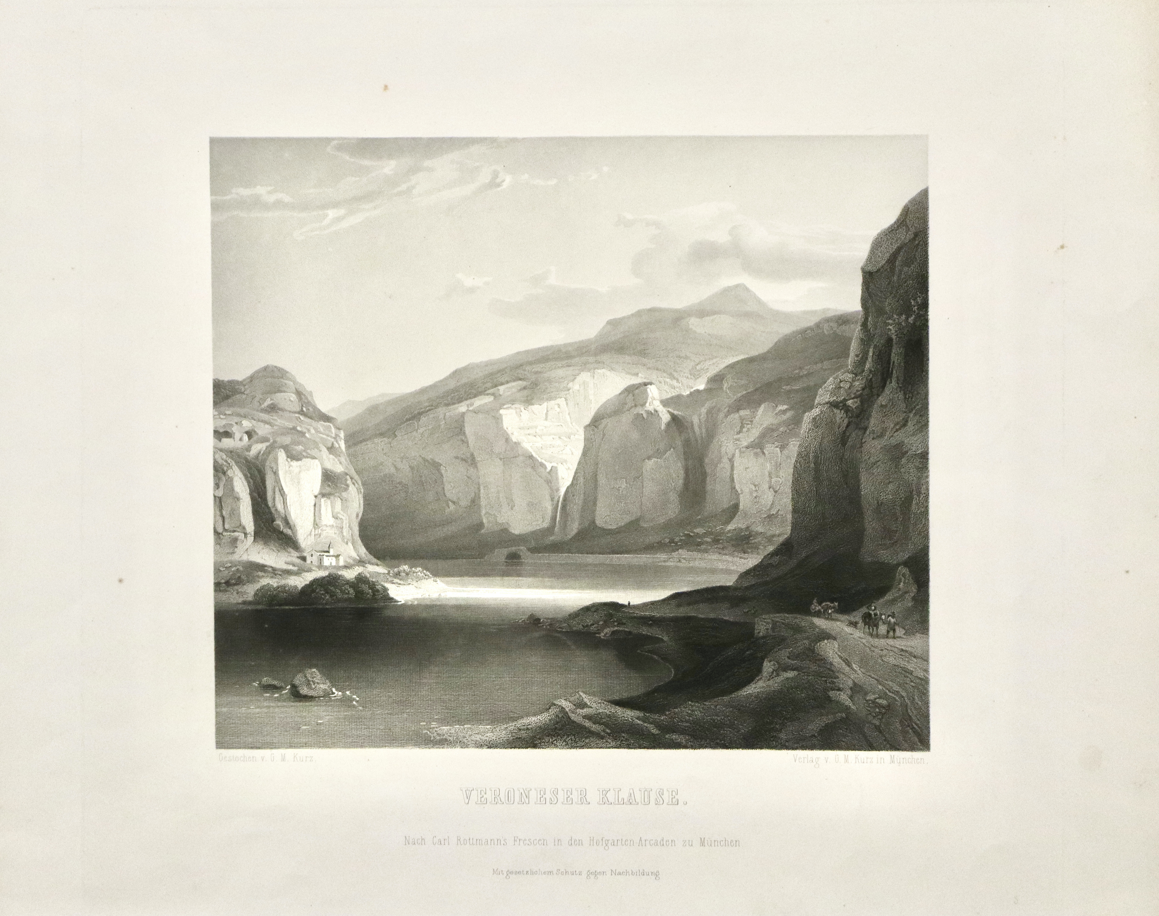 Veroneser Klause nach Carl Rrottmann’s Frescen in den Hofgarten-Arcaden zu …