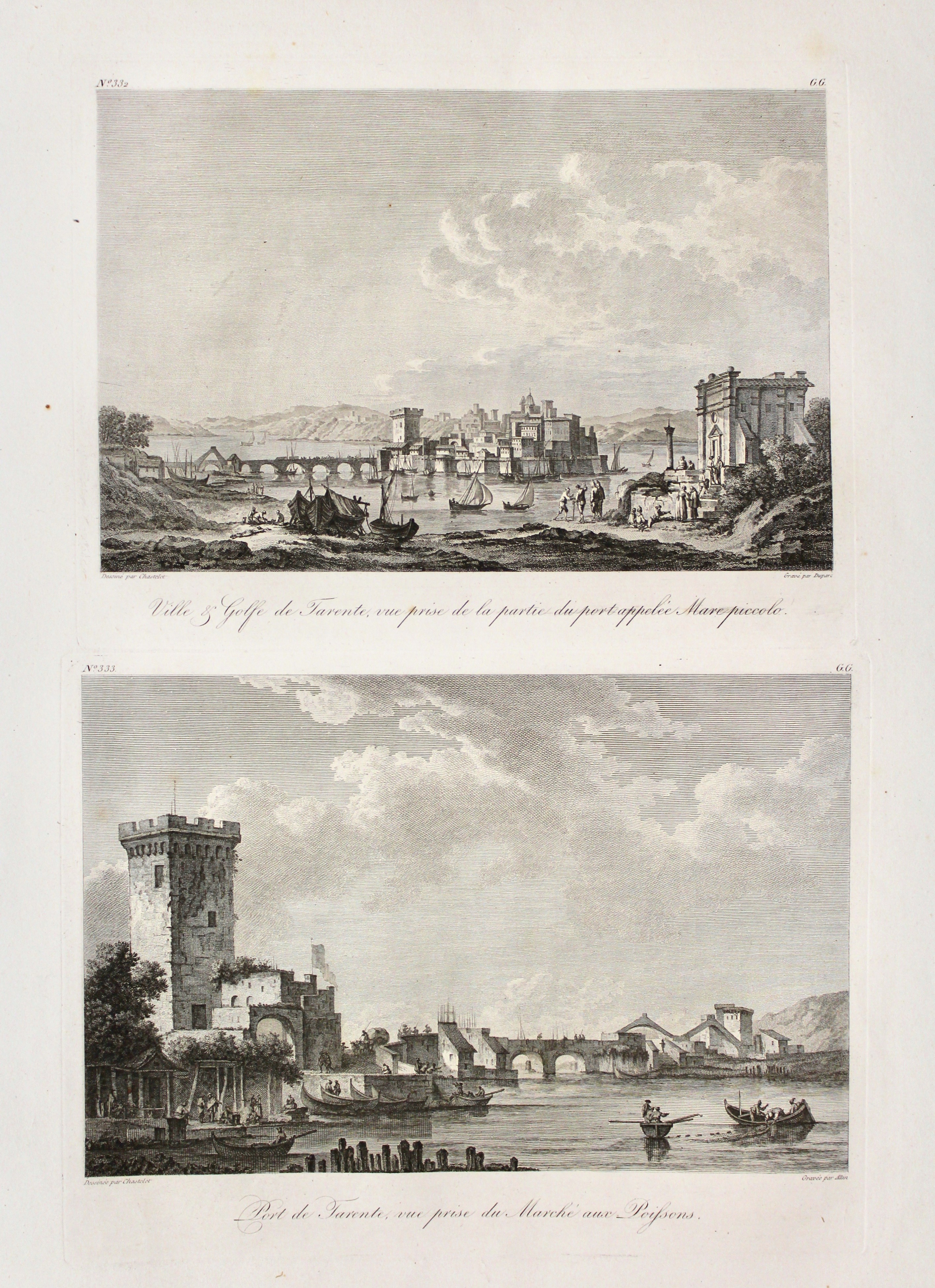 Ville & Golfe de Tarente, vue prise de la partie …