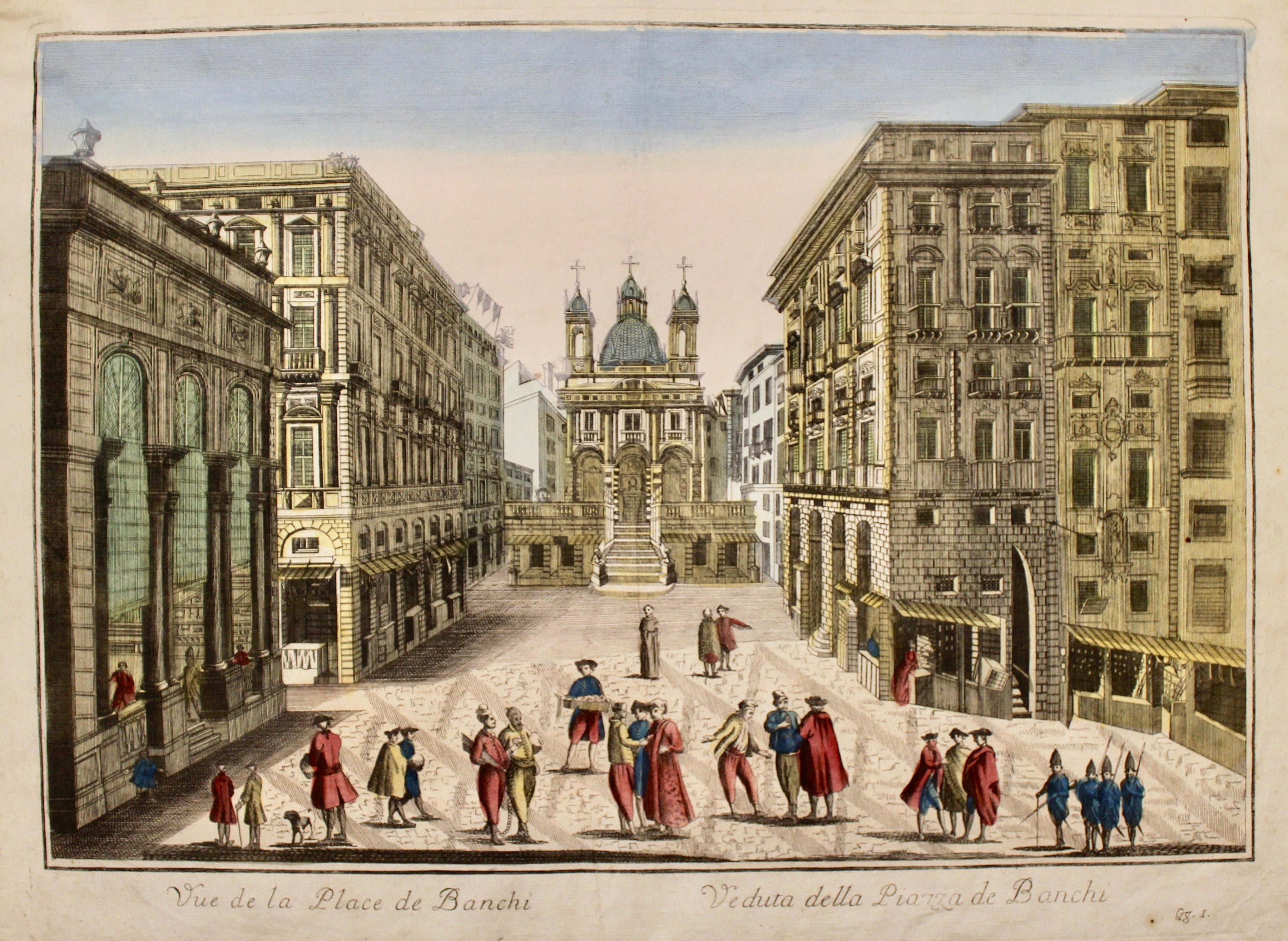 Vue de la place de Banchi-Veduta della piazza de Banchi