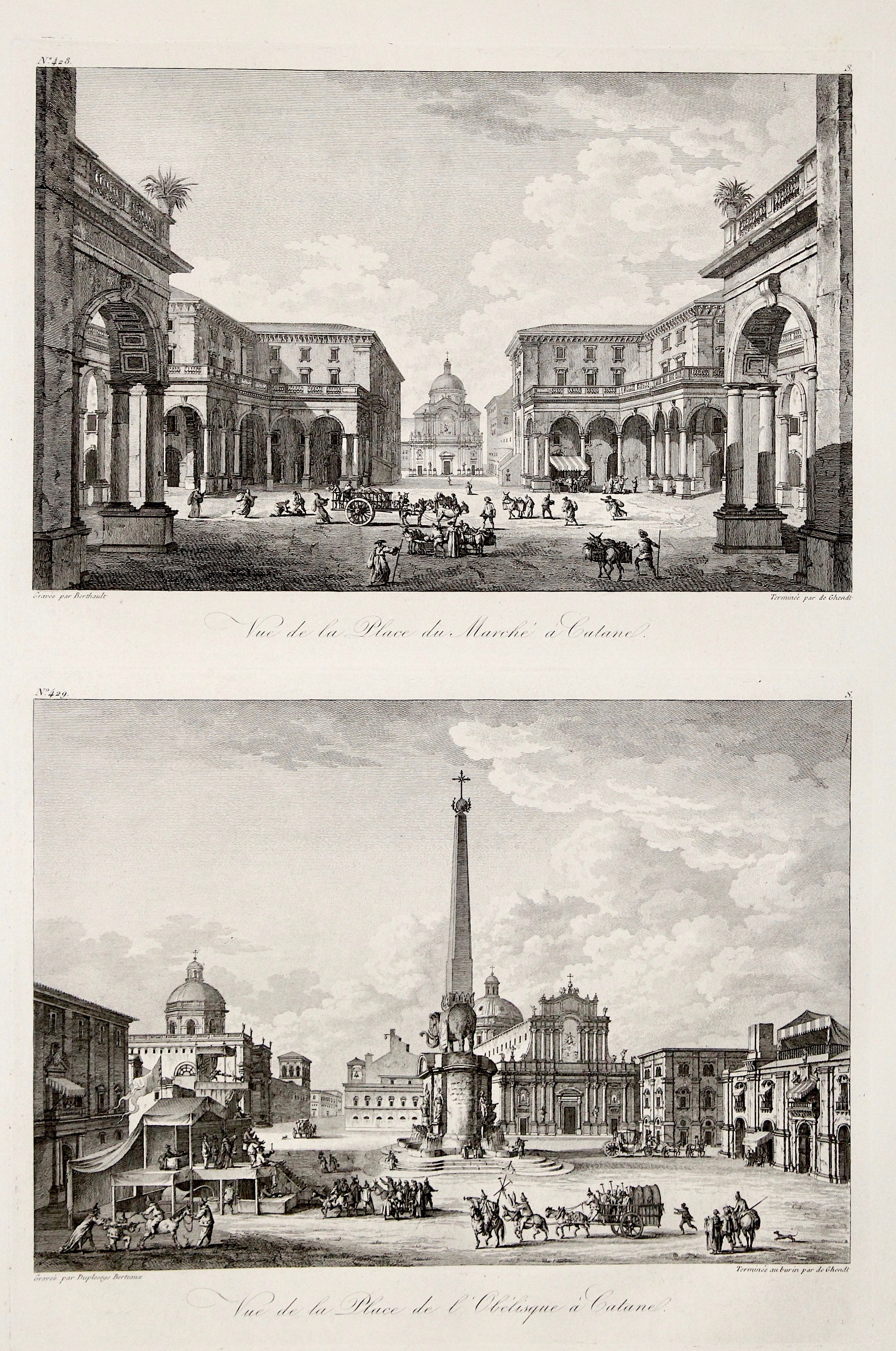 Vue de la Place du Marché à Catane - Vue …