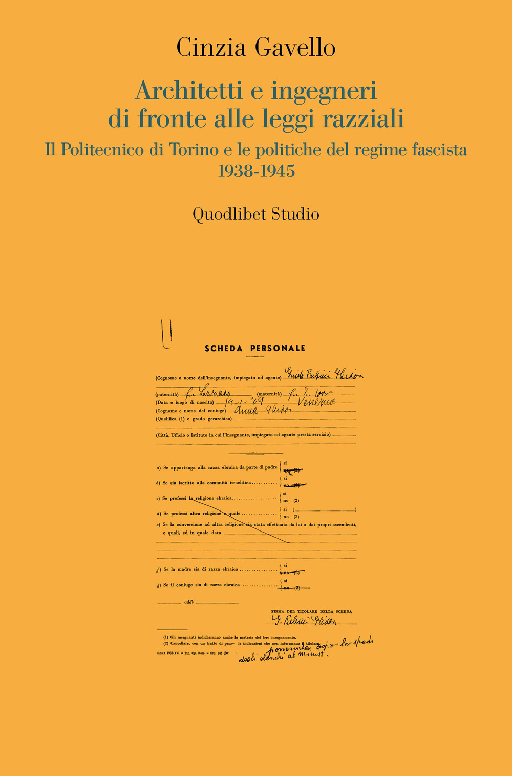 Architetti e ingegneri di fronte alle leggi razziali. Il Politecnico …