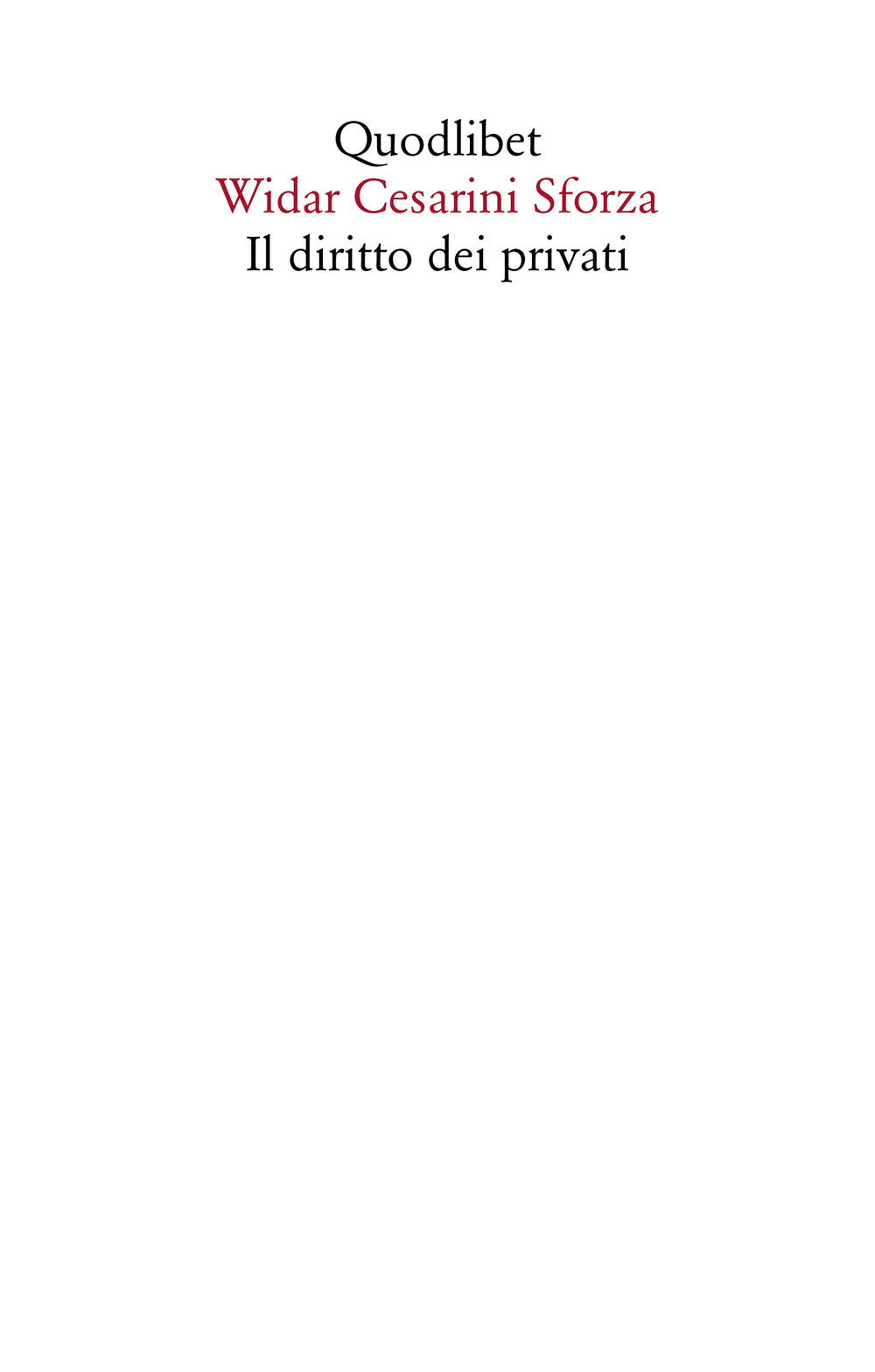 Il diritto dei privati