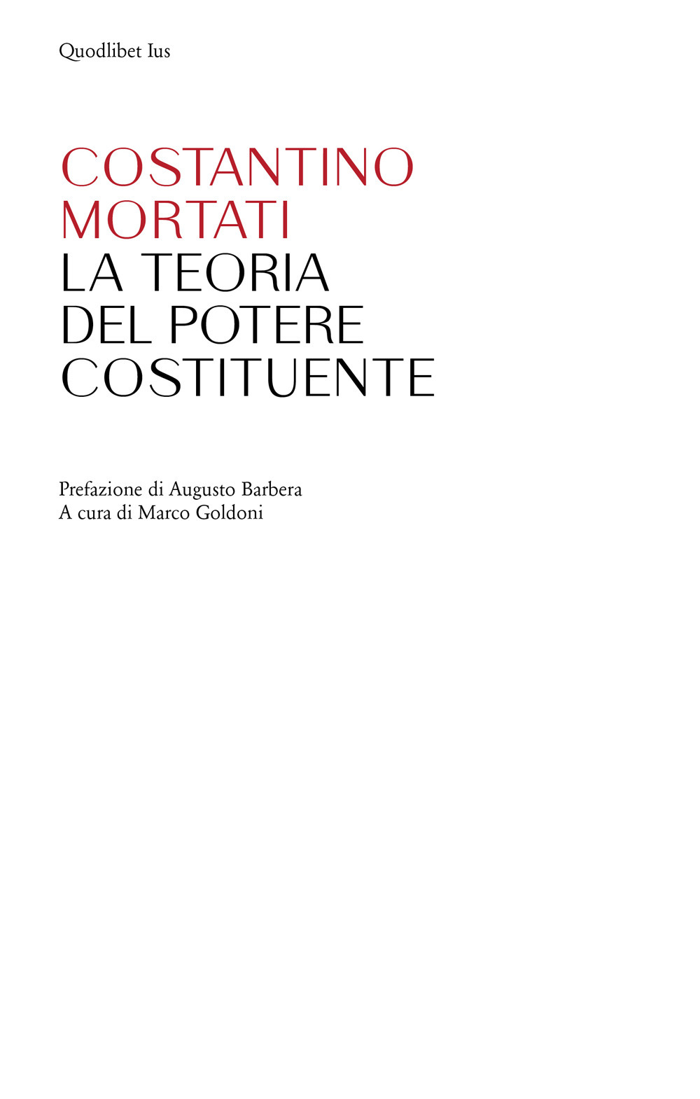 La teoria del potere costituente