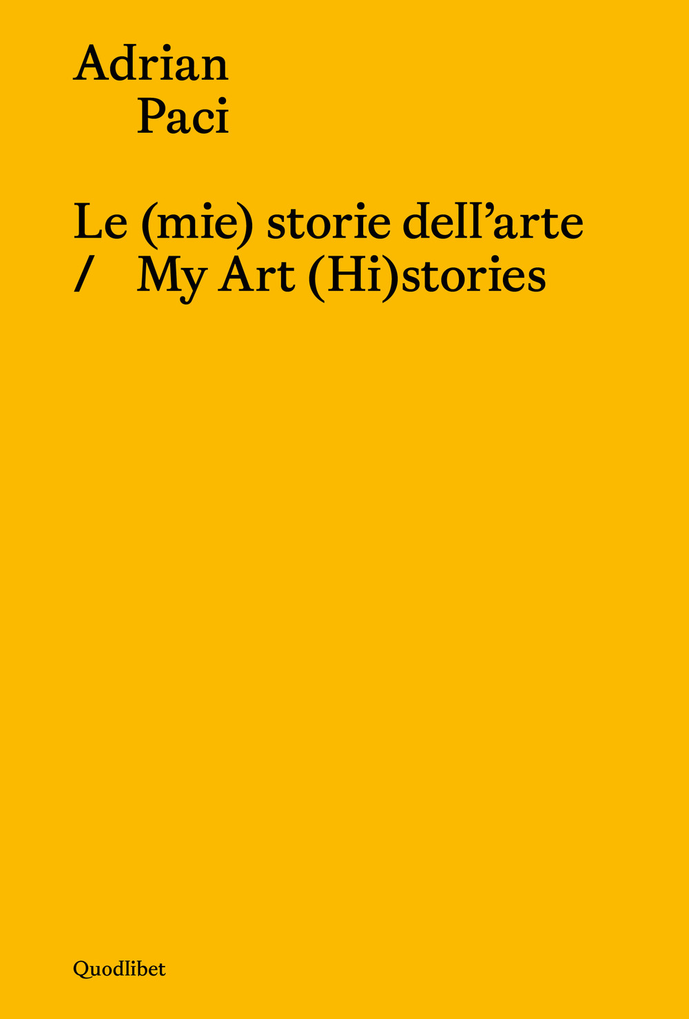 Le (mie) storie dell'arte-My art (hi)stories