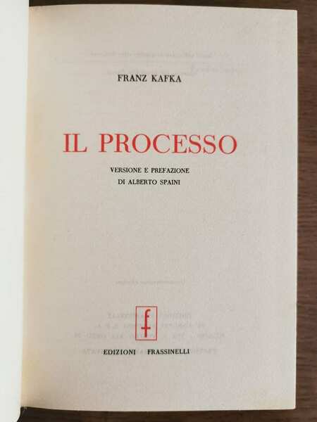 Il processo - F. Kafka - Frassinelli - 1968 - …