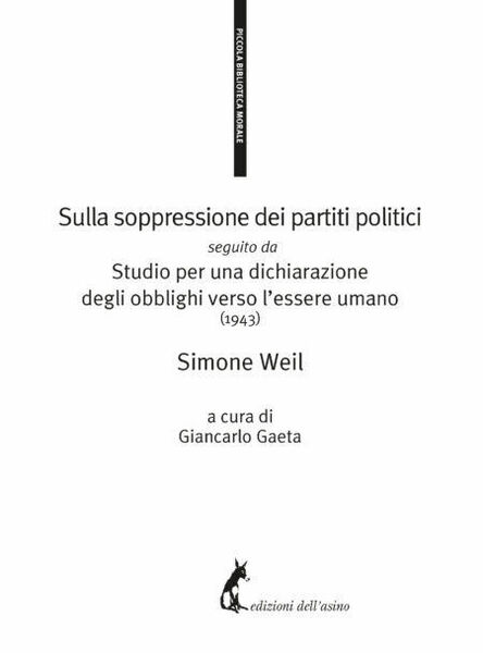 Sulla soppressione dei partiti politici seguito da Studio per una …