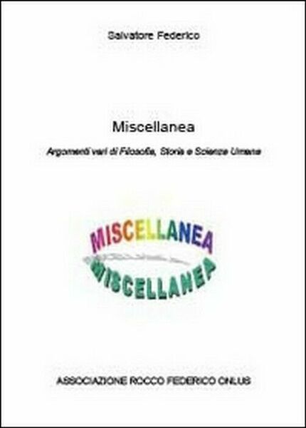 Miscellanea - Salvatore Federico, 2014, Youcanprint