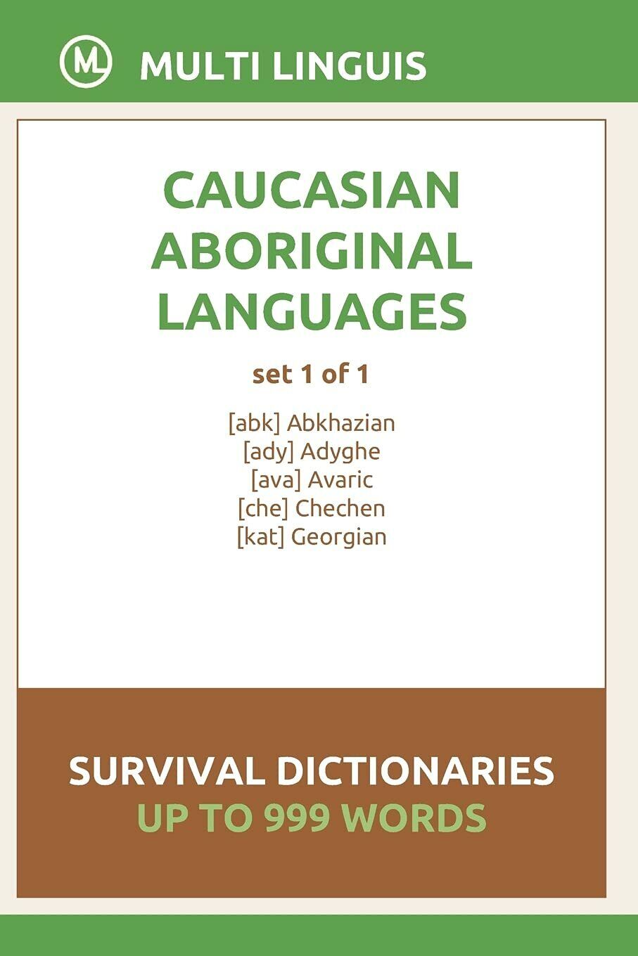 Caucasian Languages Survival Dictionaries (Set 1 of 1) di Multi …