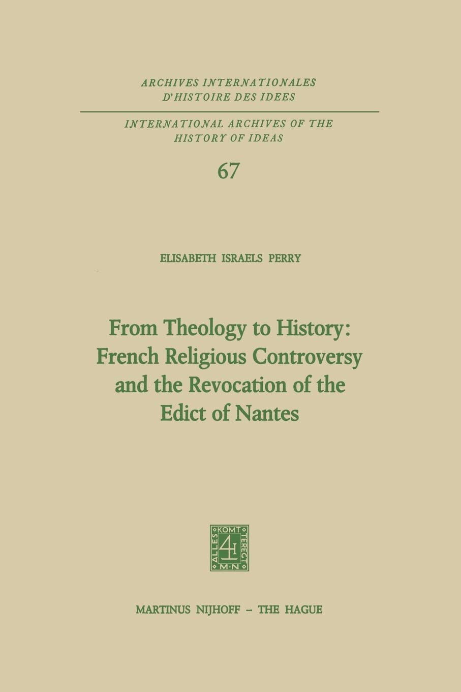 From Theology to History - Elisabeth Israels Perry - Springer, …