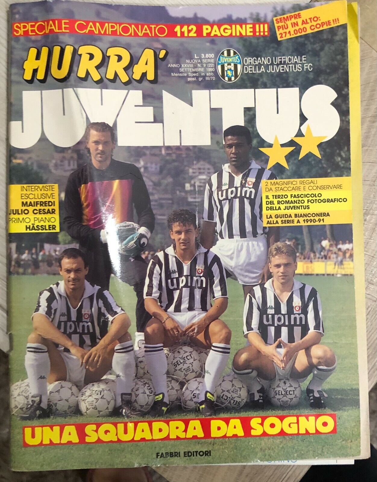 Hurrà Juventus n. 9/1990 di Juventus F.c., 1990, Fabbri Editori