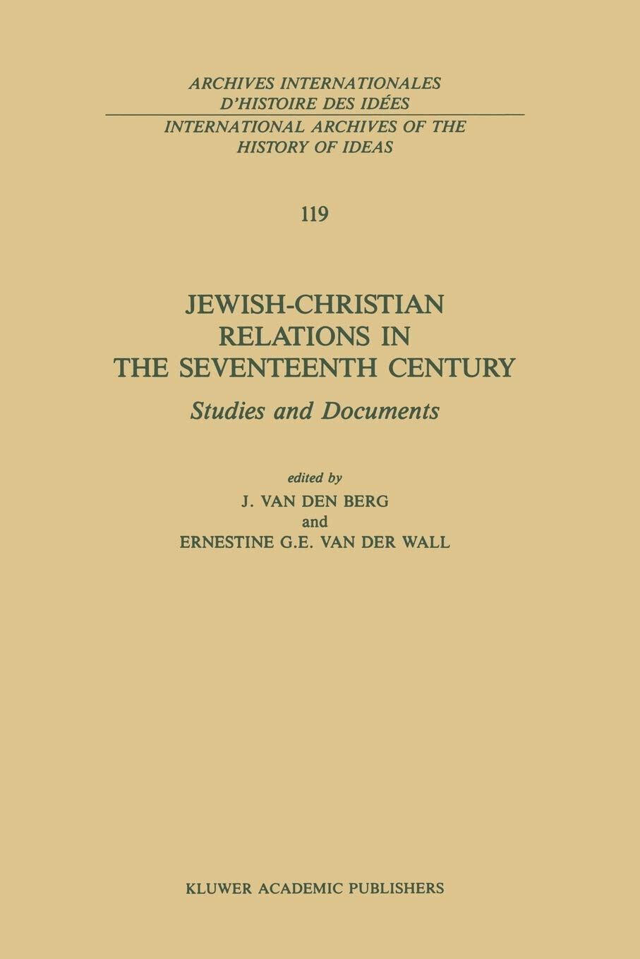 Jewish-Christian Relations in the Seventeenth Century - Berg - Springer, …