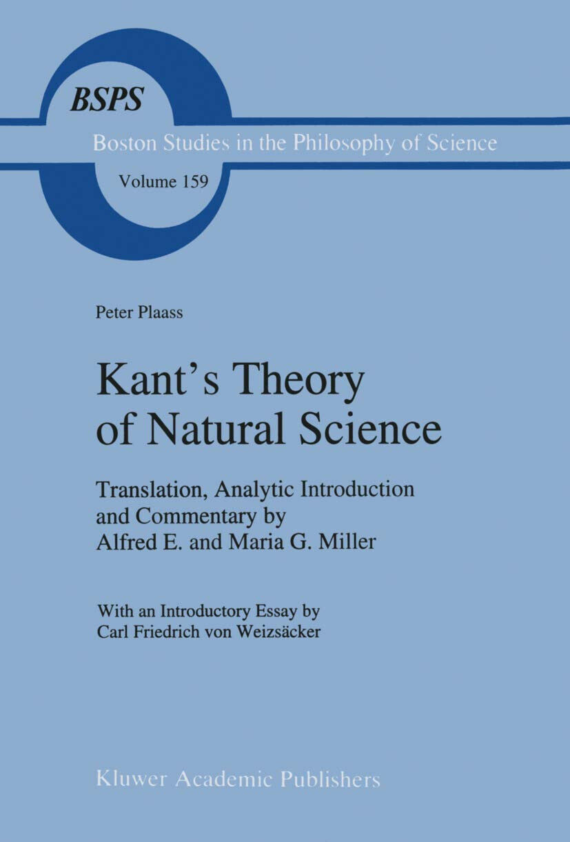 Kant's Theory of Natural Science - Peter Plaass - Springer, …