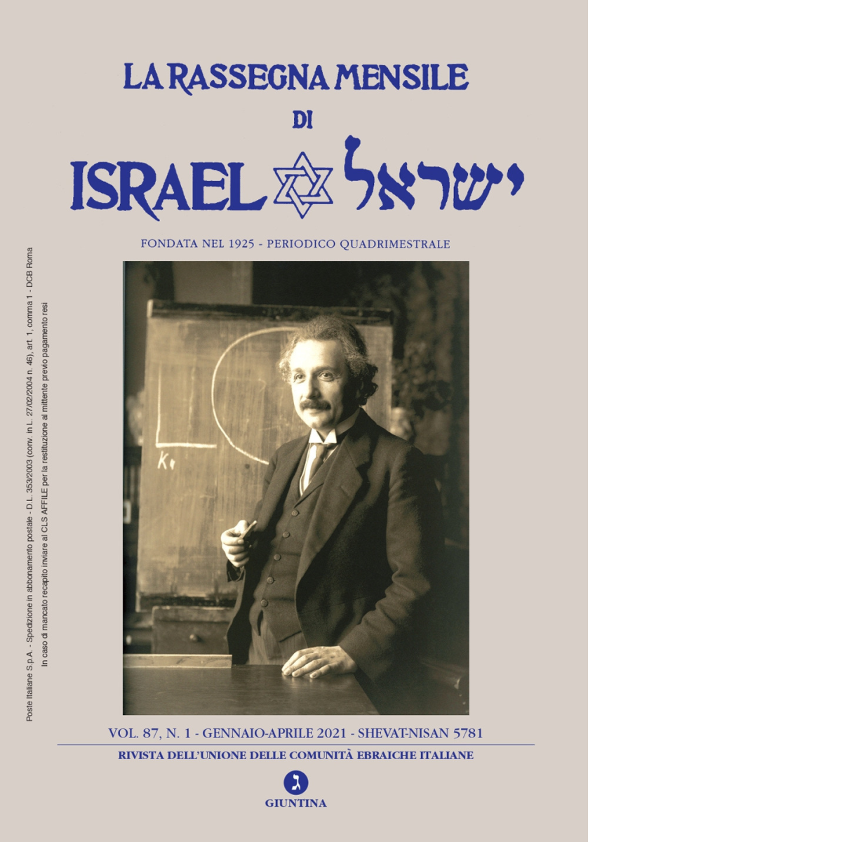 La rassegna mensile di Israel vol.87.1 - Giuntina, 2023