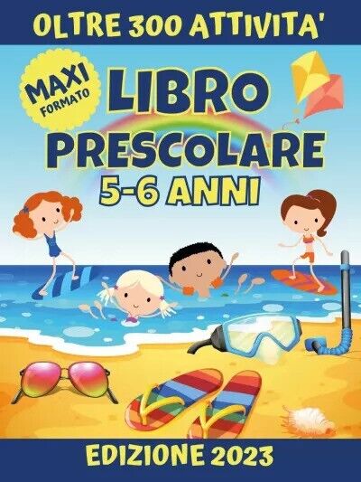 Libro Prescolare 5-6 anni. Traccia lettere e numeri, labirinti, unisci …