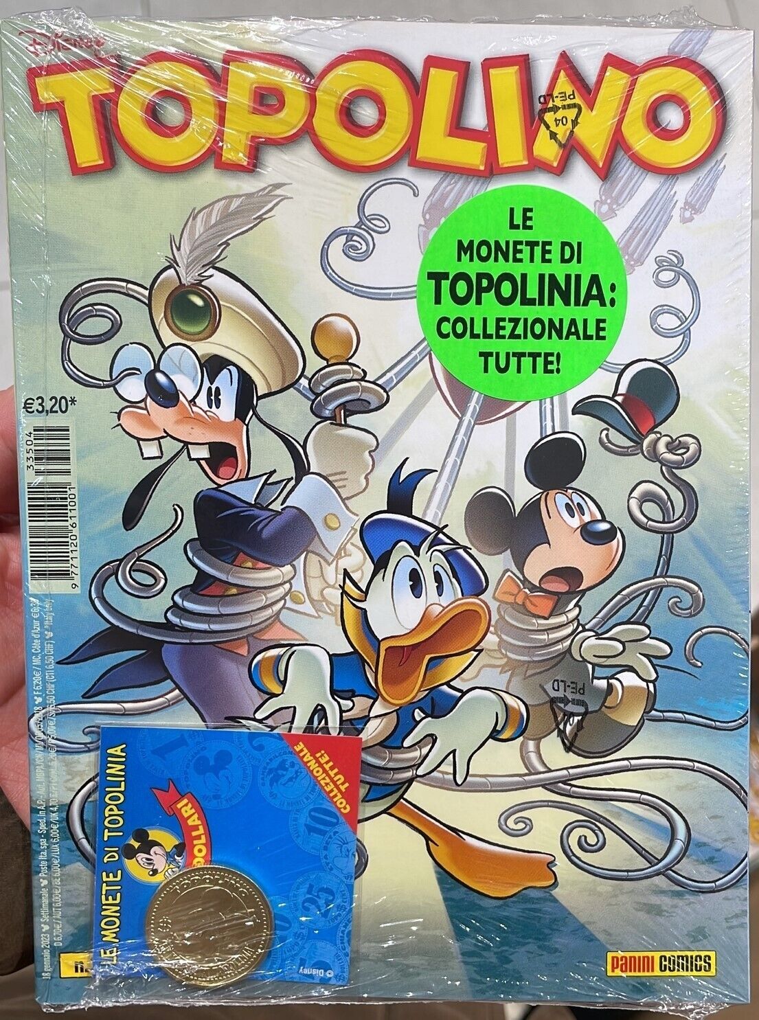 Topolino 3504+Moneta di Topolino BLISTERATO di Walt Disney, 2023, Panini …