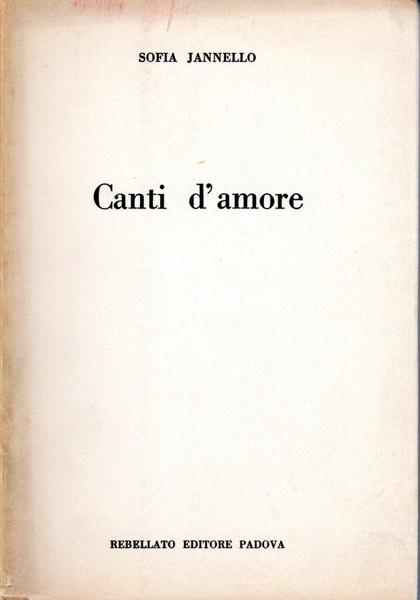 Canti d'amore (dedica dell'autrice a Minnie Alzona)