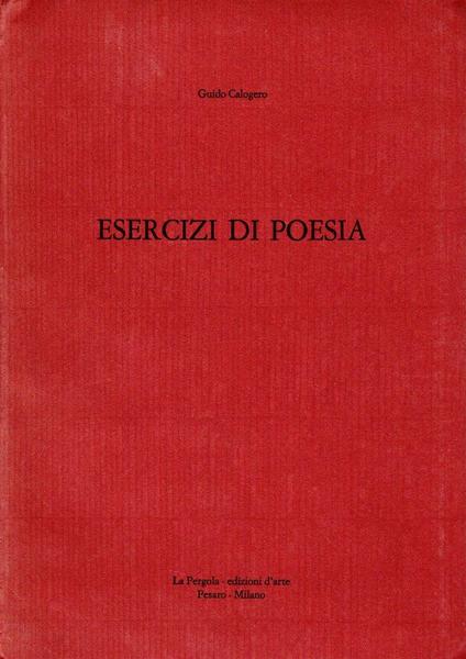 Esercizi di poesia (dedica dell'autore)