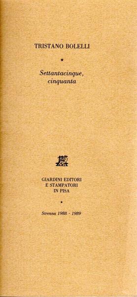 Settantacinque, cinquanta (dedica dell'autore)