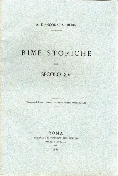 Rime storiche del secolo XV