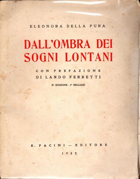 Dall'ombra dei sogni lontani (dedica dell'autrice)