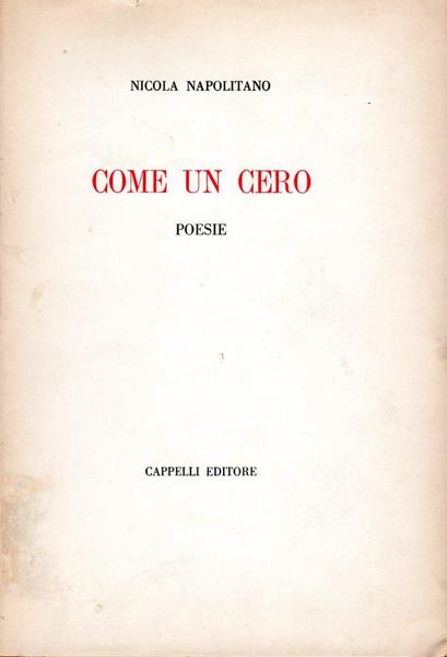 Come un cero (dedica + lettera dell'autore)